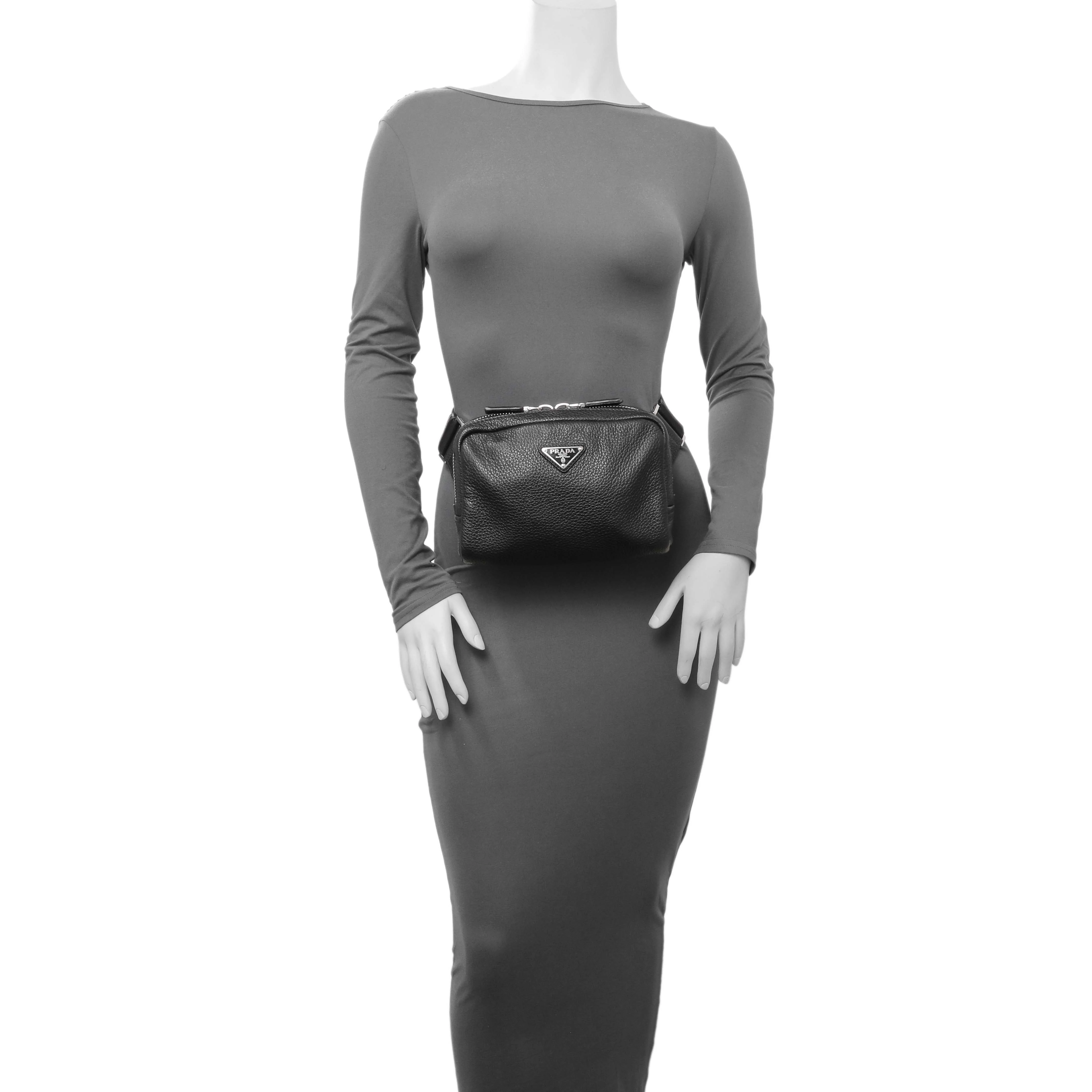 Prada Vitello Daino Nero Shoulder Bag - Image 12