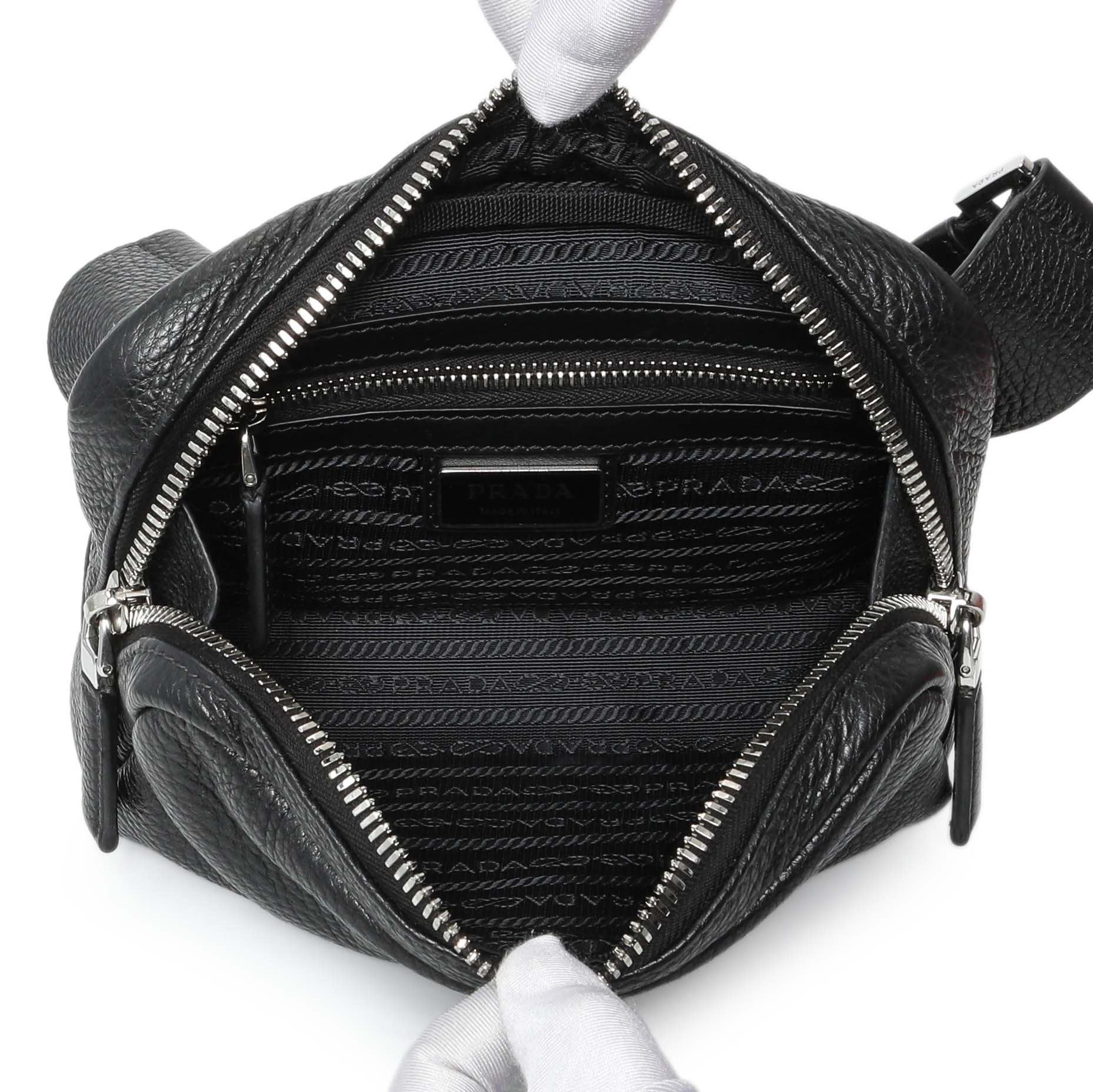 Prada Vitello Daino Nero Shoulder Bag - Image 8