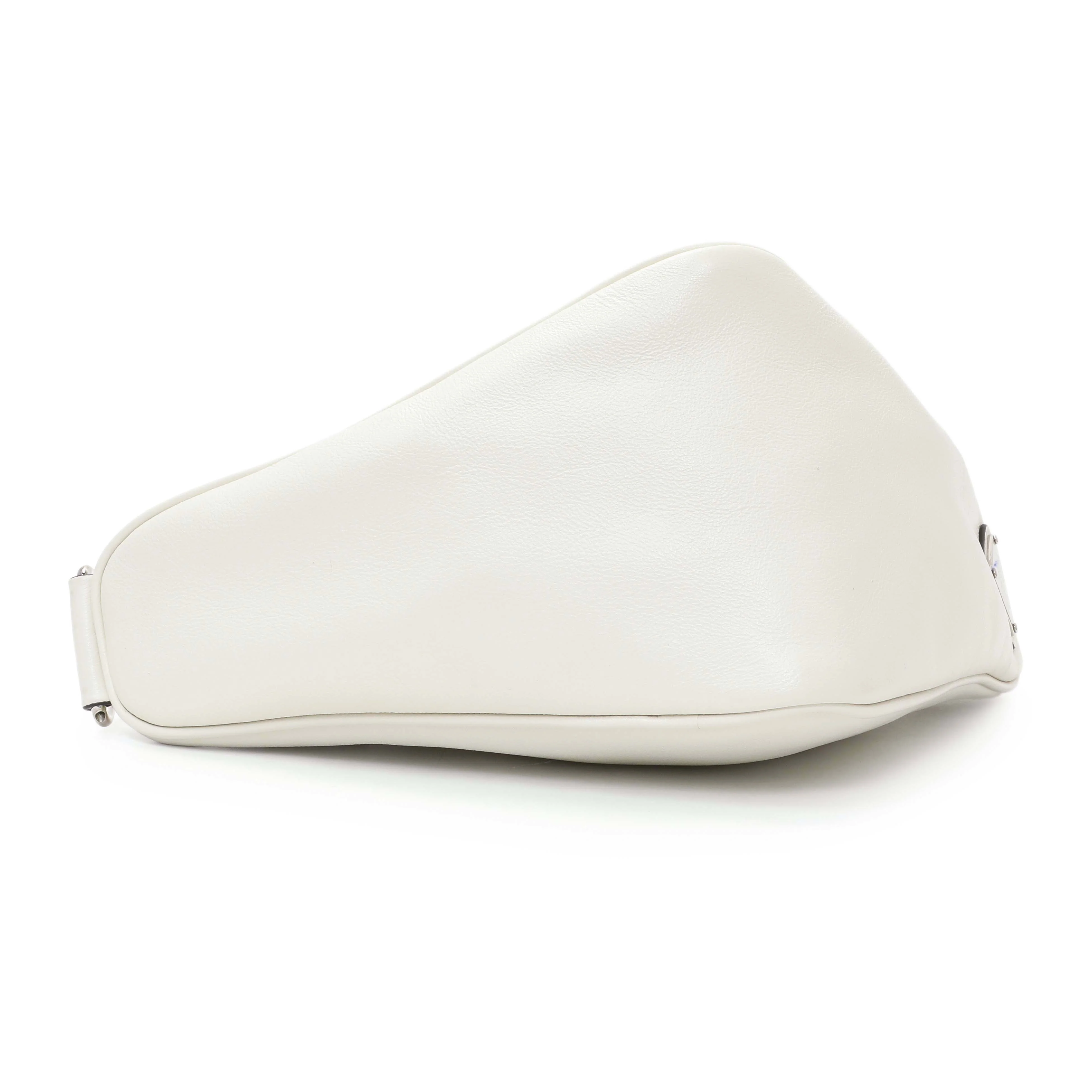 Prada White Grace Lux Triangle Shoulder Bag - Image 3