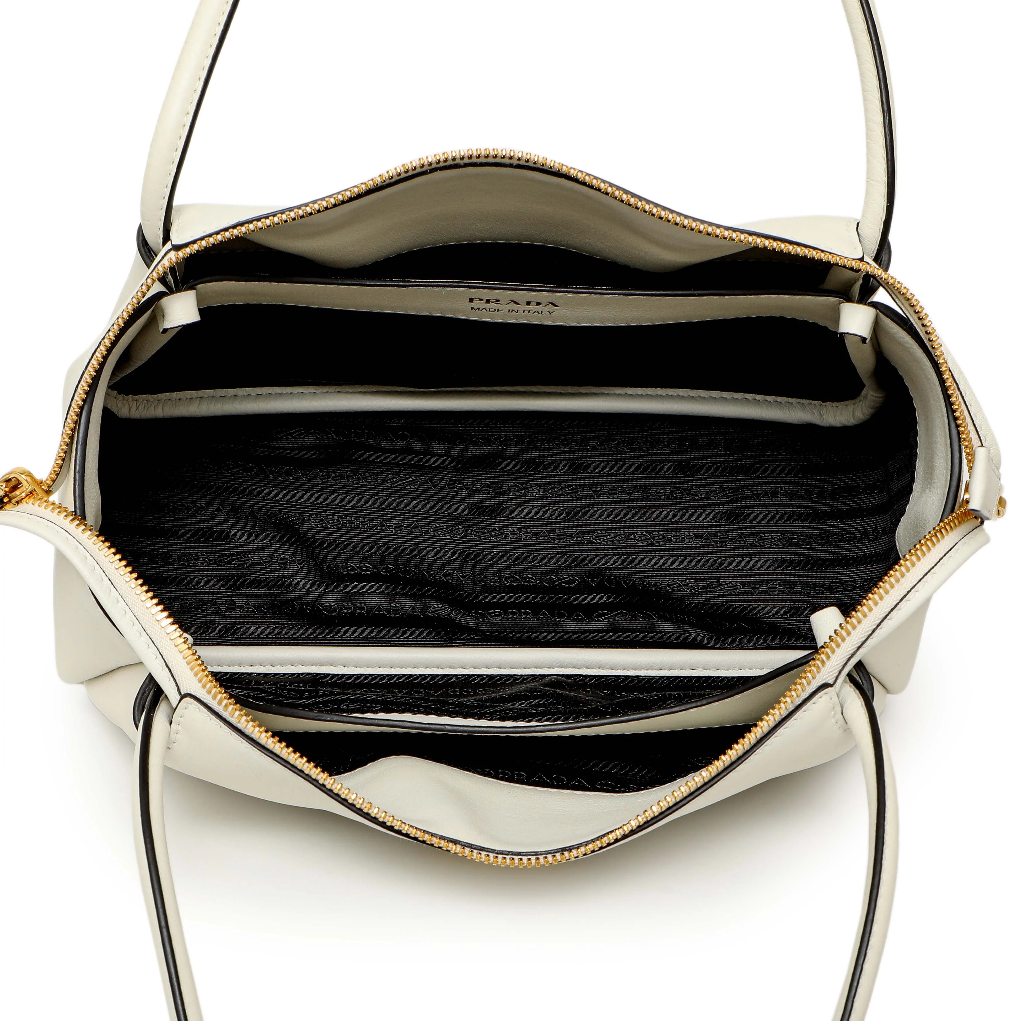 Prada White Soft Calfskin Medium Shoulder Bag - Image 4