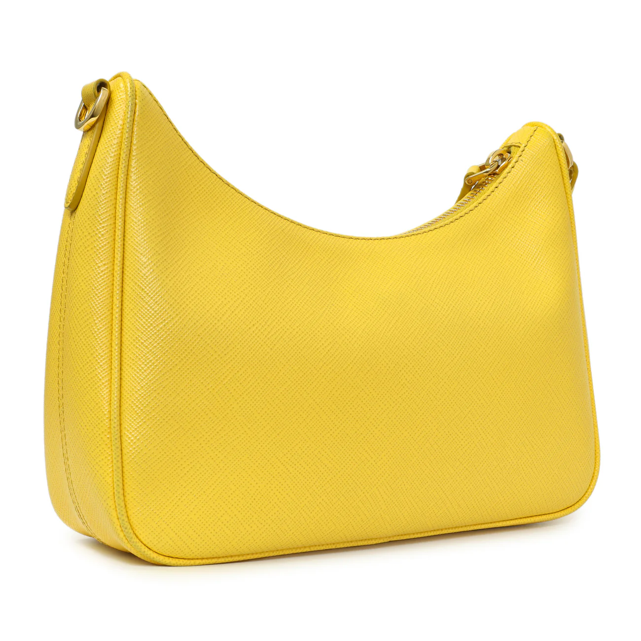 Prada Yellow Saffiano Re-Edition 2005 Shoulder Bag - Image 3