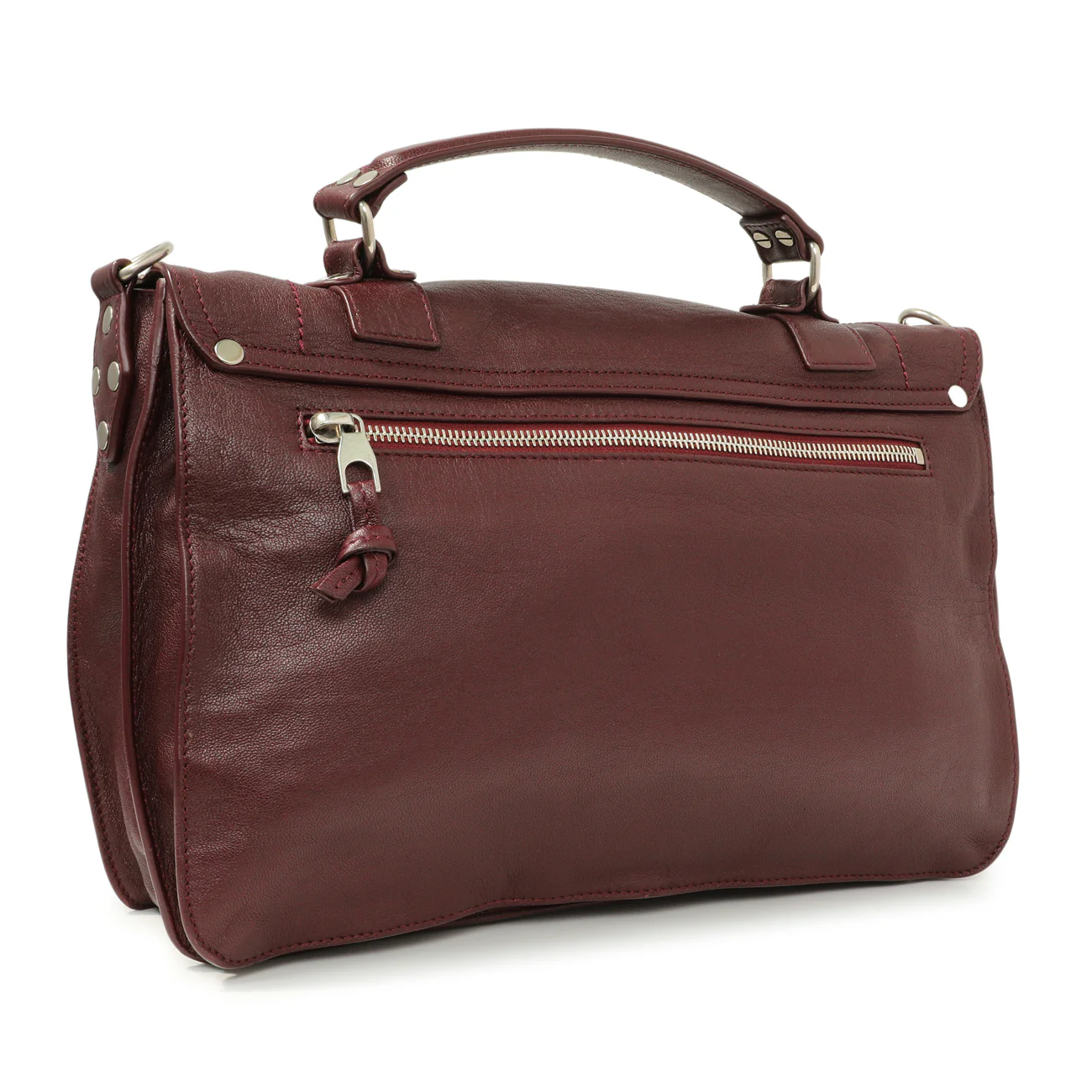 Proenza Schouler Burgundy Lambskin Medium PS1 Satchel - Image 2