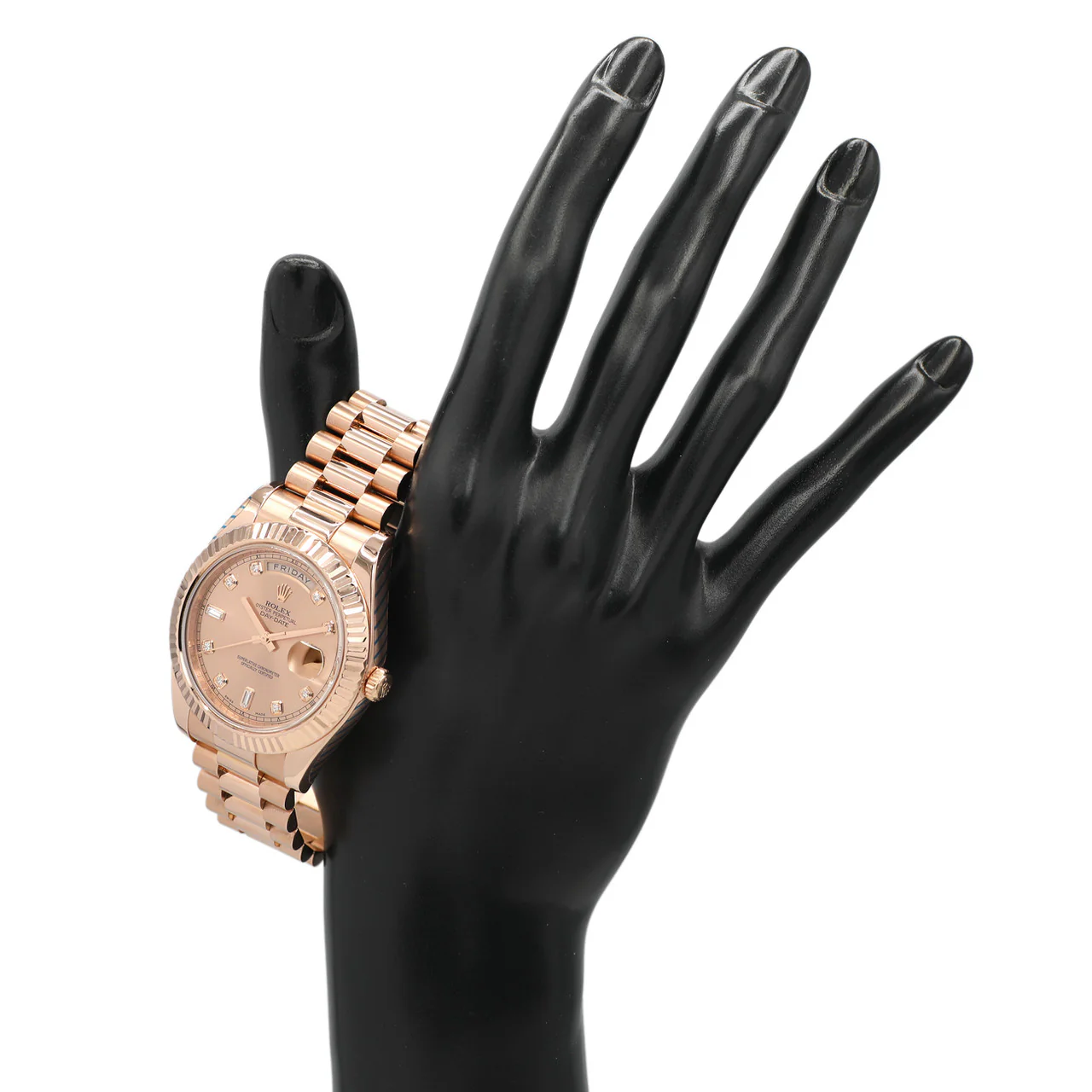 Rolex 18K Everose Gold Day-Date II 218235 - Image 5
