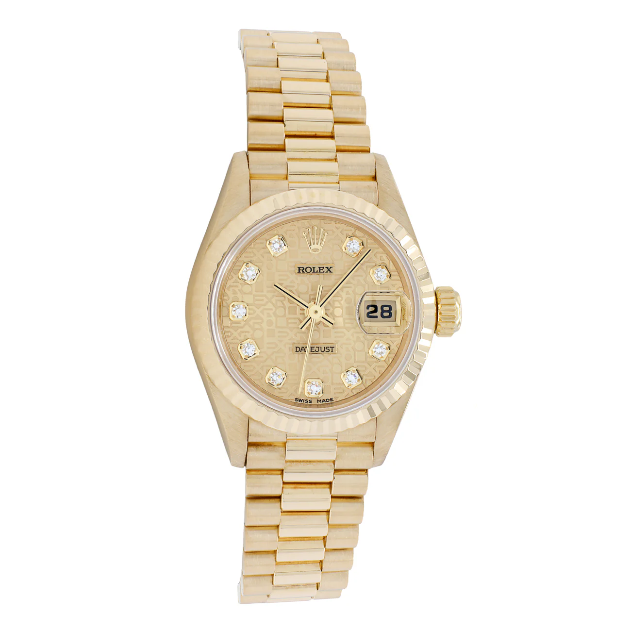 Rolex 18K Yellow Gold Ladies Datejust President 69178