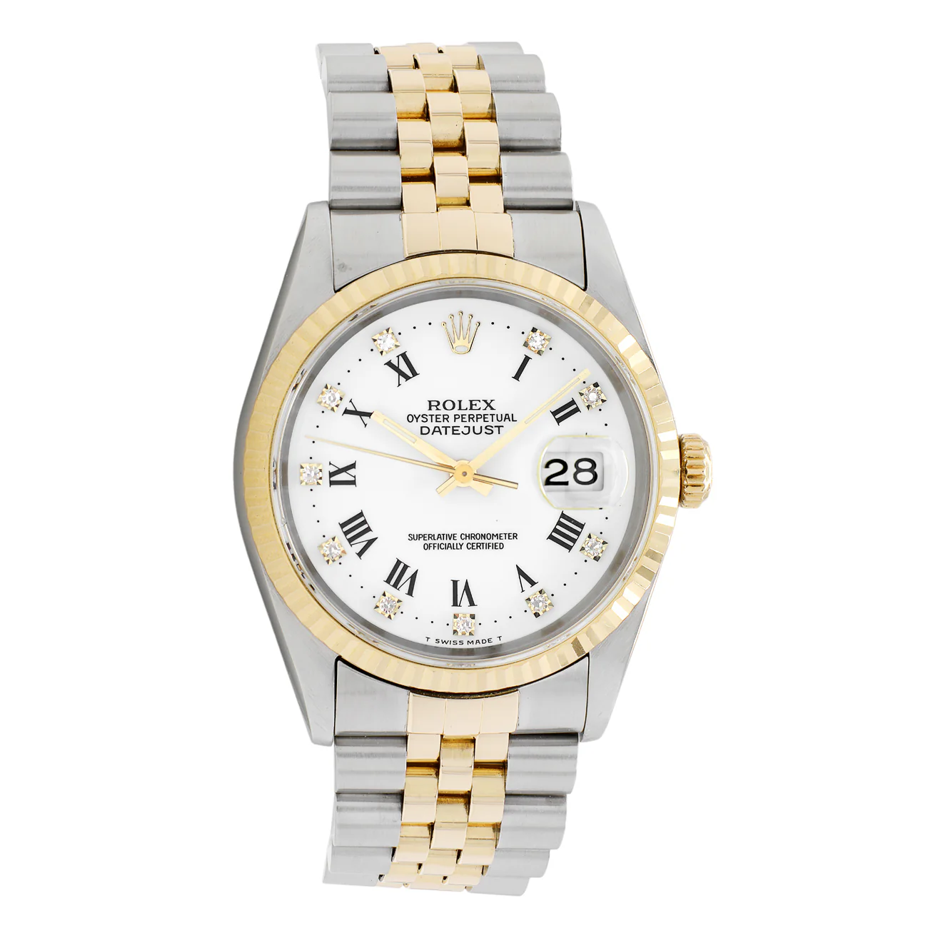Rolex 18K Yellow Gold Stainless Steel Datejust 36 16233
