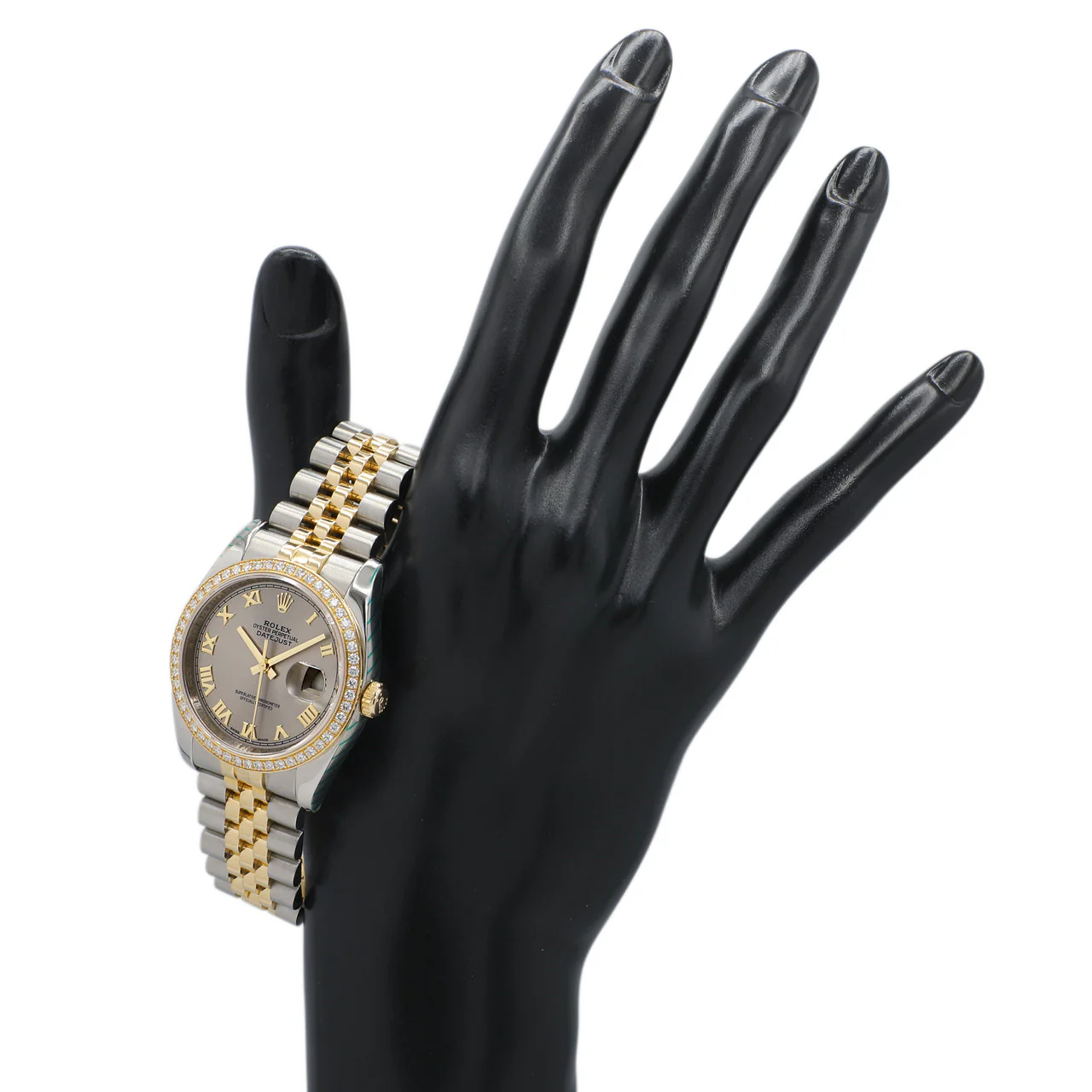 Rolex 18K Yellow Gold Stainless Steel Diamond Datejust 36 116243 - Image 5