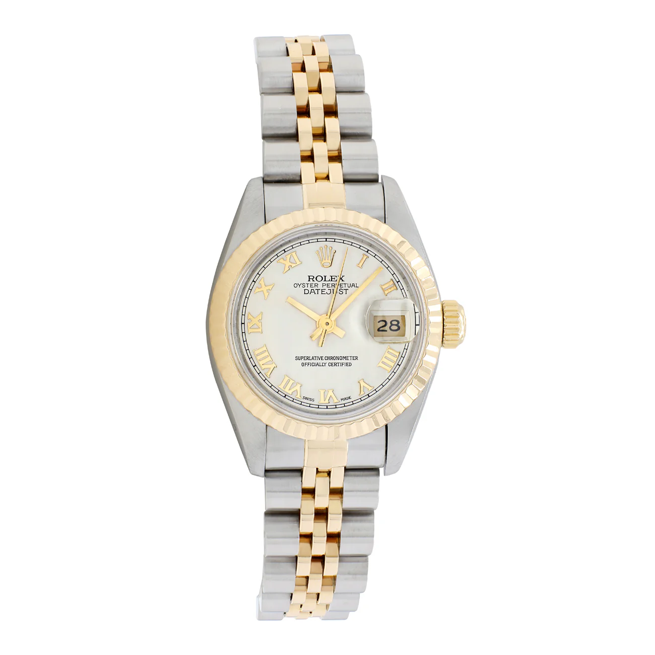 Rolex 18K Yellow Gold Stainless Steel Ladies Datejust 69173