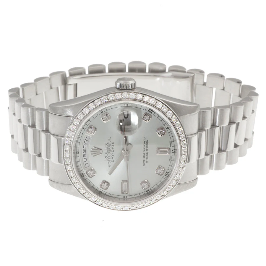Rolex Day Date President Platinum Watch 118346 - Image 3