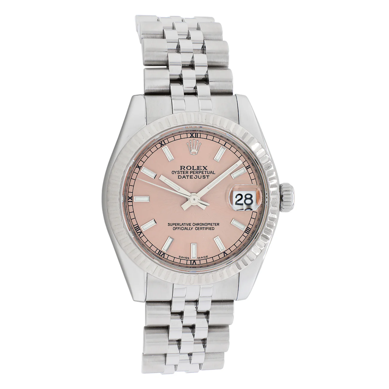 Rolex Stainless Steel 18K White Gold Datejust 31 178274
