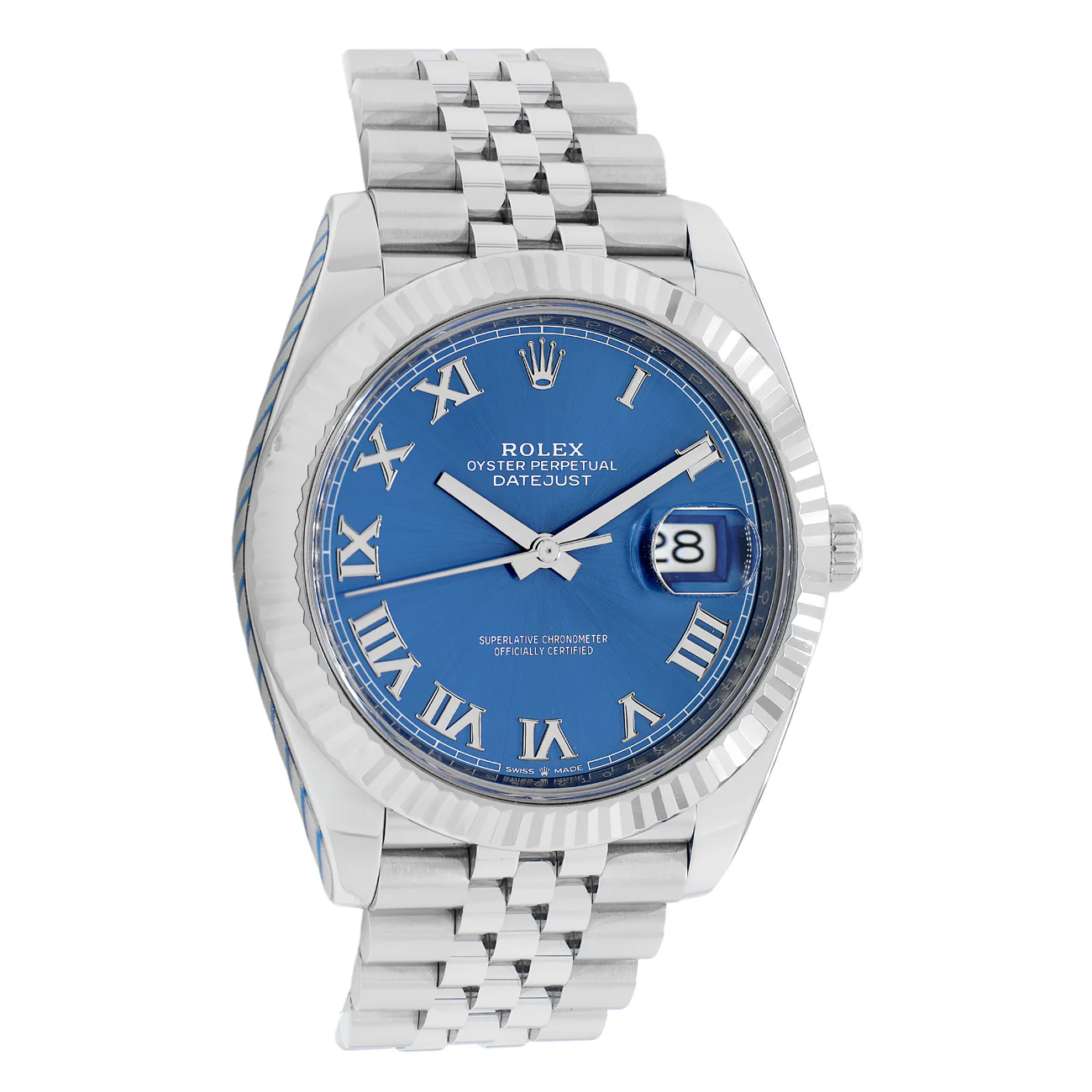 Rolex Stainless Steel 18K White Gold Datejust 41 126334