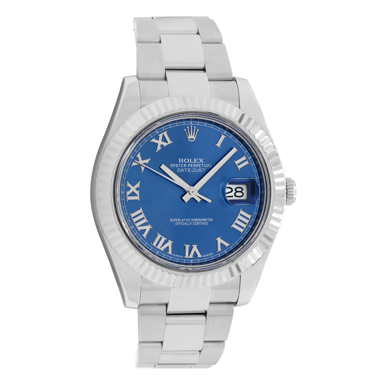 Rolex Stainless Steel 18K White Gold Datejust II 116334