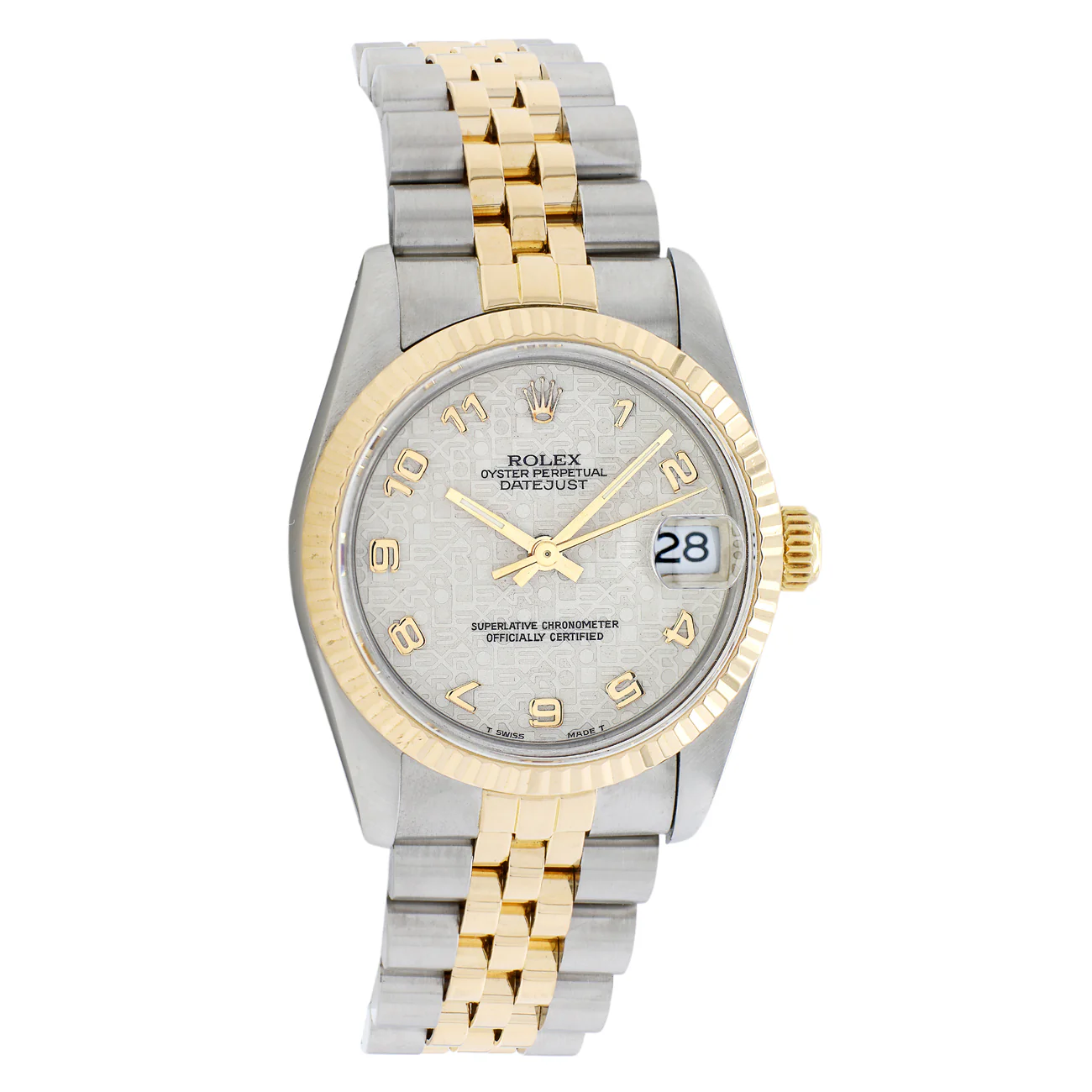 Rolex Stainless Steel 18K Yellow Gold Datejust 31 68273