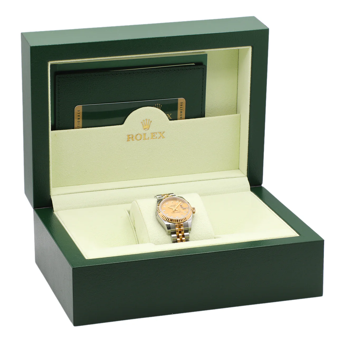 Rolex Stainless Steel 18K Yellow Gold Diamond Datejust 26 179173 - Image 5