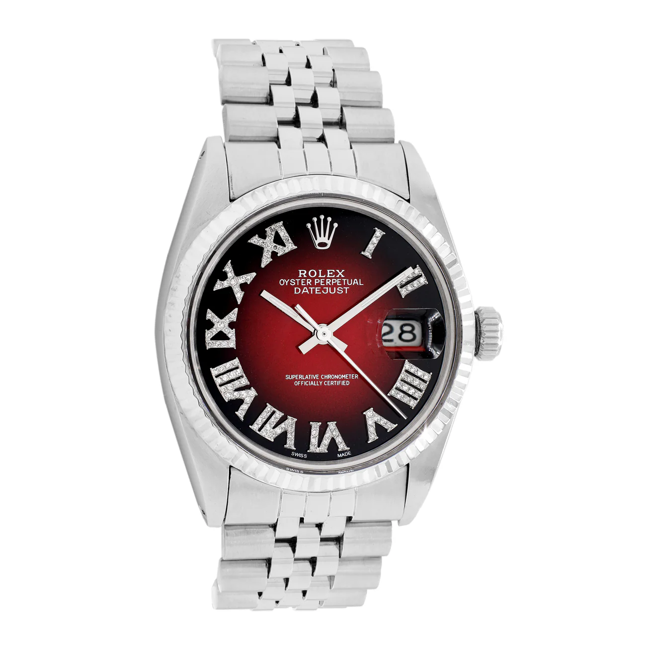 Rolex Stainless Steel Diamond Datejust 36 16030