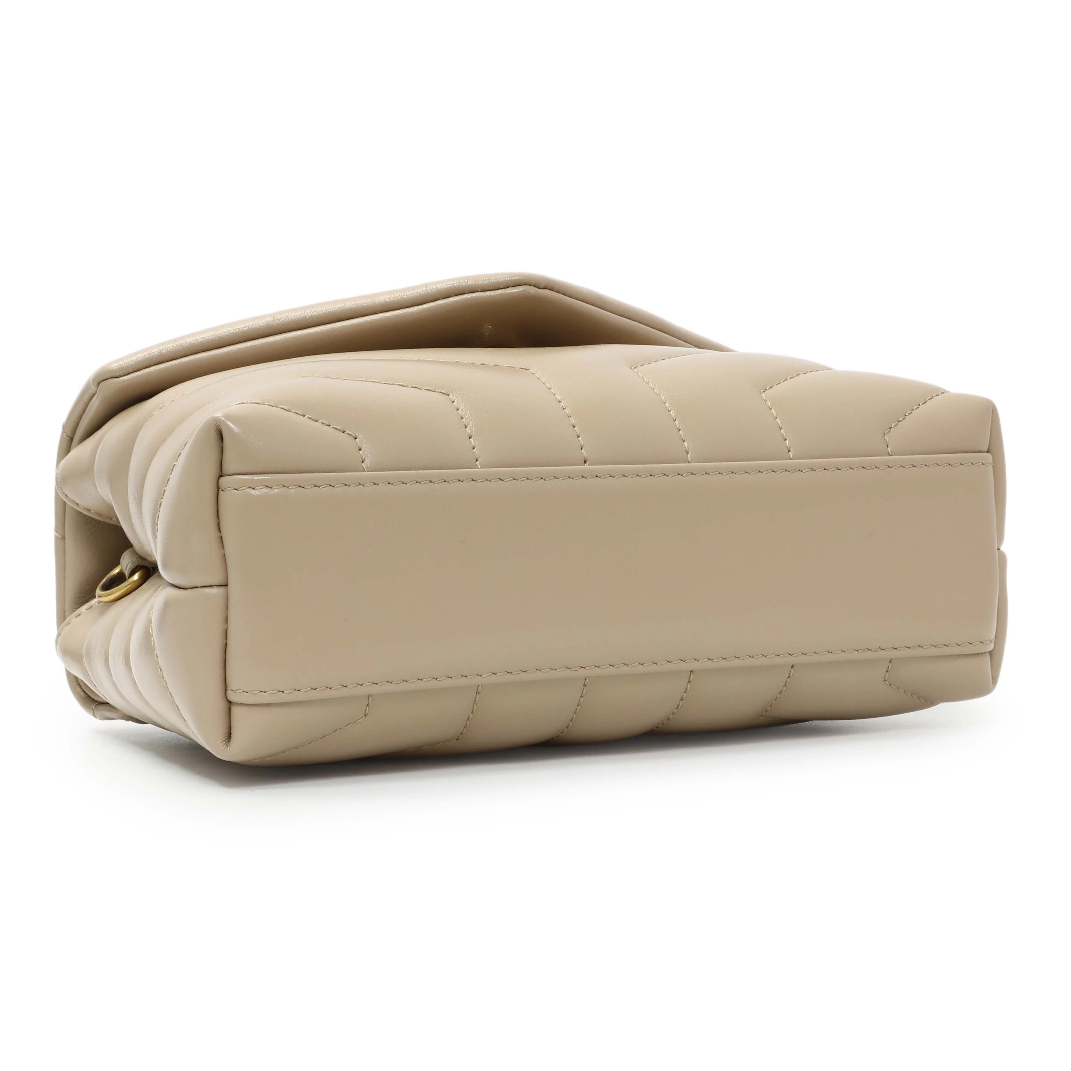 Saint Laurent Beige Calfskin Monogram Toy Loulou Crossbody - Image 3