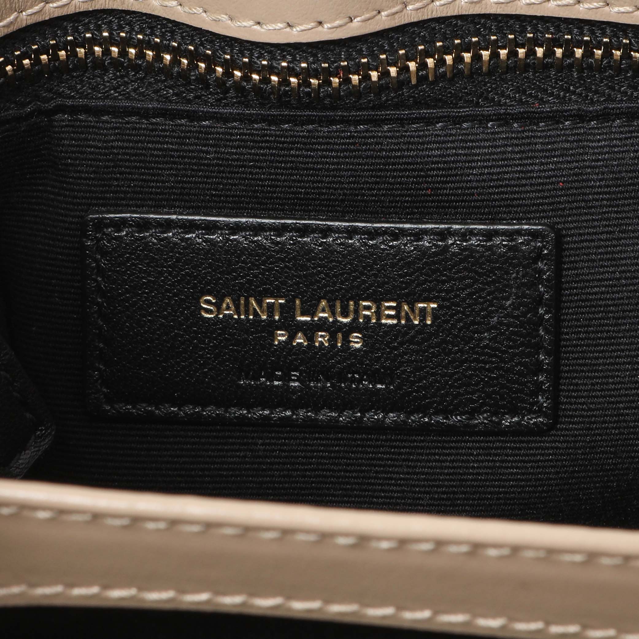 Saint Laurent Beige Calfskin Monogram Toy Loulou Crossbody - Image 5