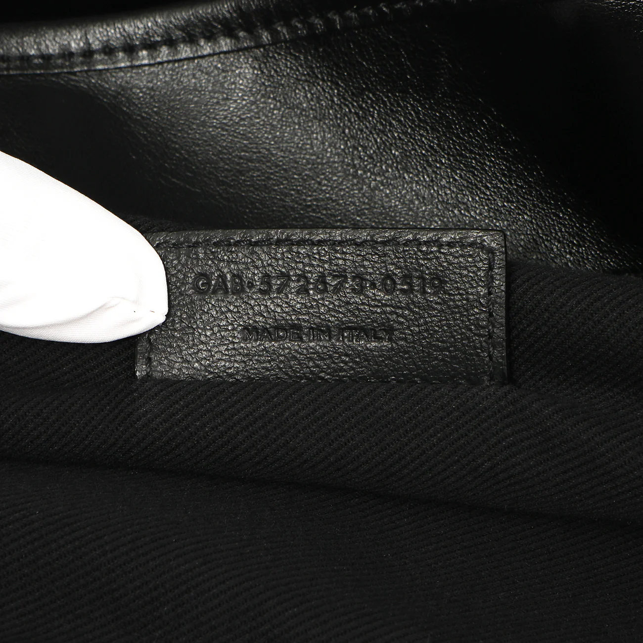 Saint Laurent Black Calfskin Debossed Teddy Shopping Bag - Image 6