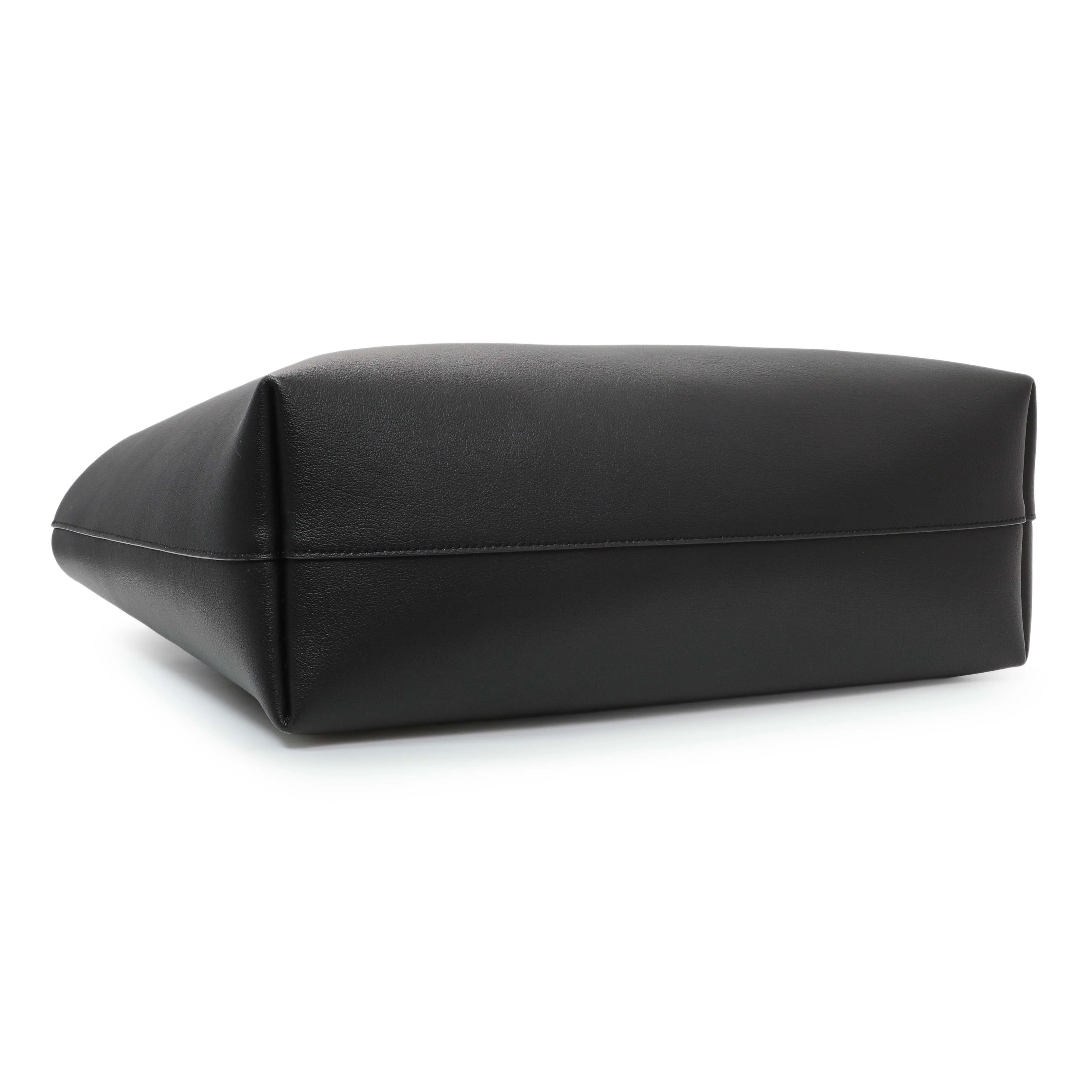 Saint Laurent Black Calfskin Large Shopping Tote - Image 3