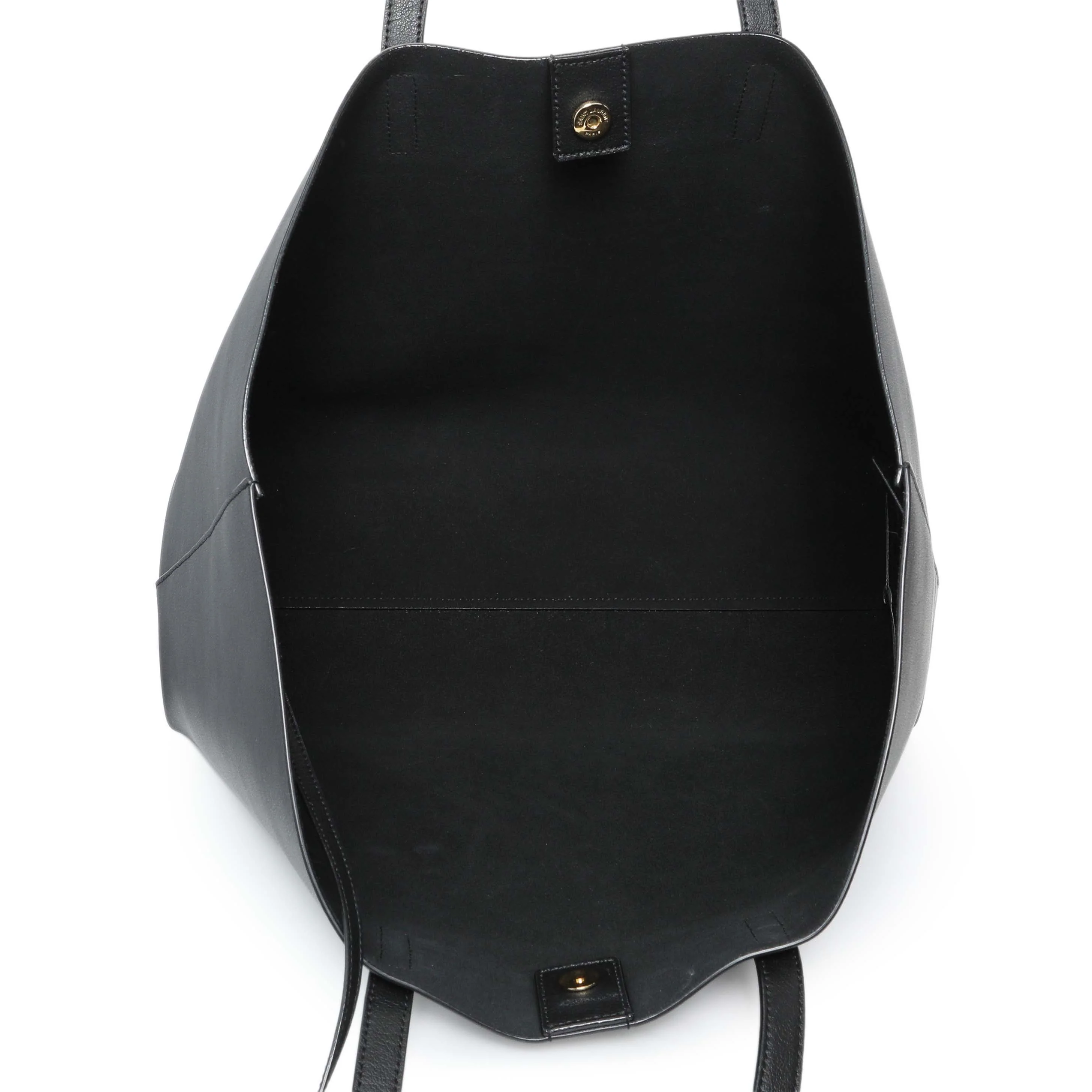 Saint Laurent Black Calfskin Large Shopping Tote - Image 4