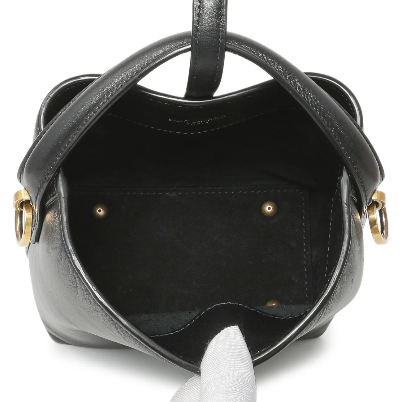 Saint Laurent Black Calfskin Le 37 Mini Bucket Bag - Image 8