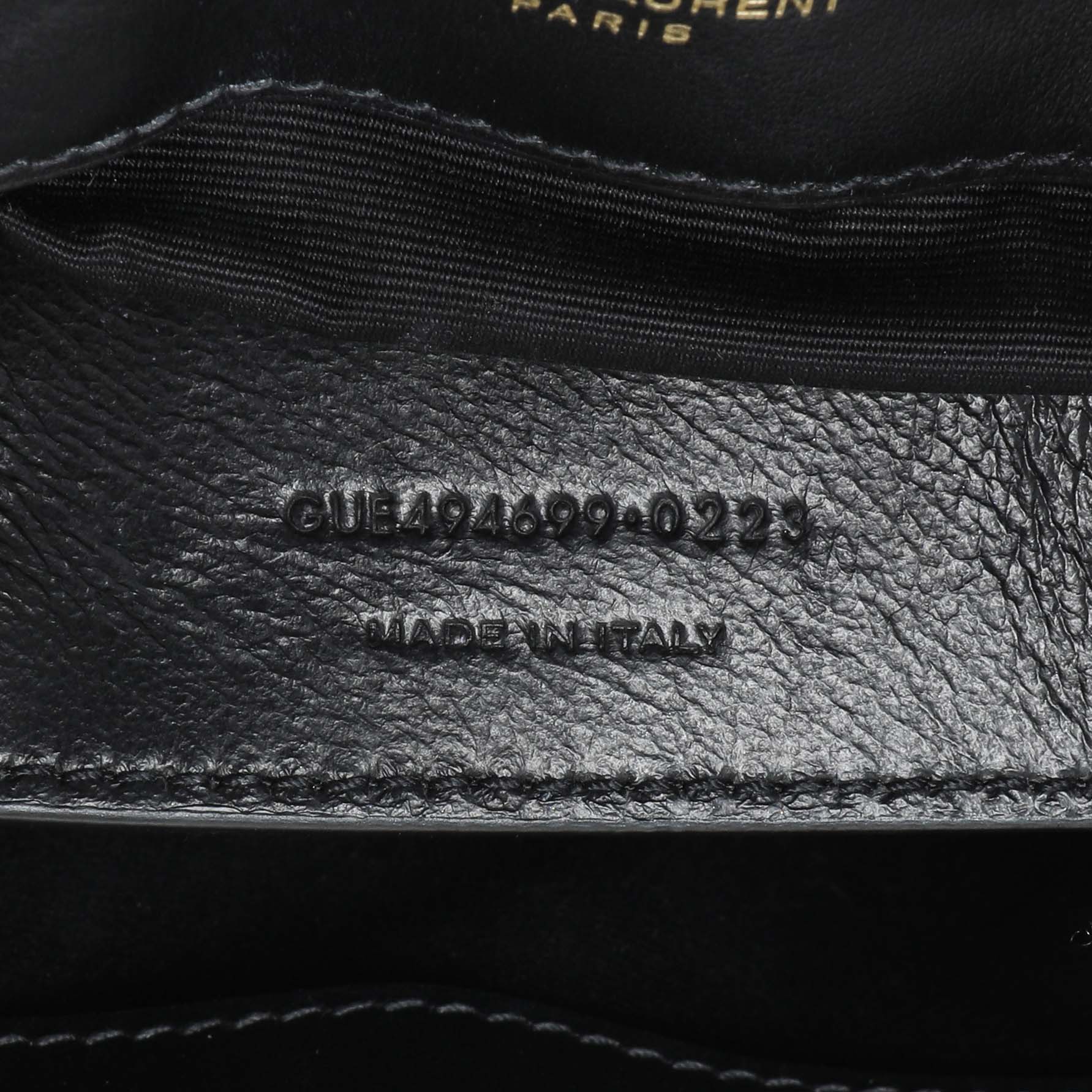 Saint Laurent Black Calfskin Loulou Chain Satchel Small - Image 10
