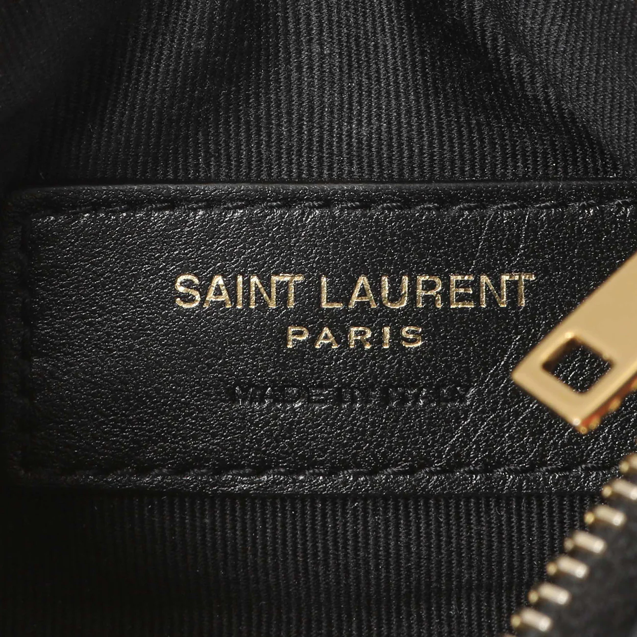 Saint Laurent Black Calfskin Matelasse Monogram Key Pouch - Image 7