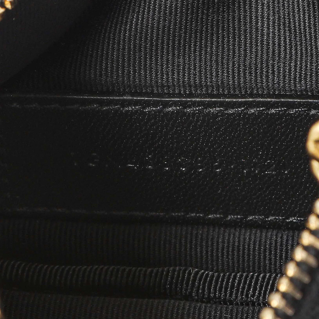 Saint Laurent Black Calfskin Matelasse Monogram Key Pouch - Image 8