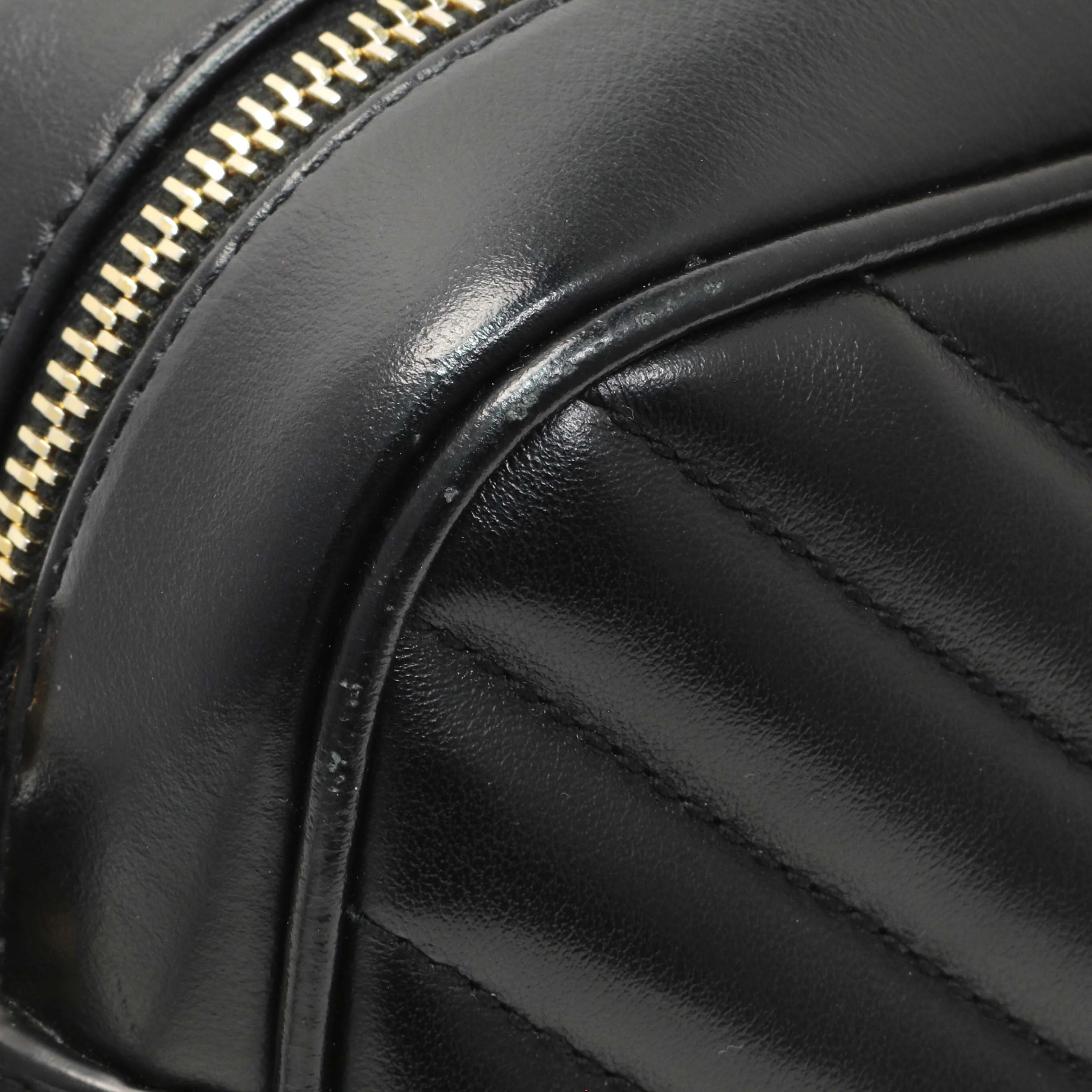 Saint Laurent Black Calfskin Matelasse Monogram Lou Camera Bag - Image 13