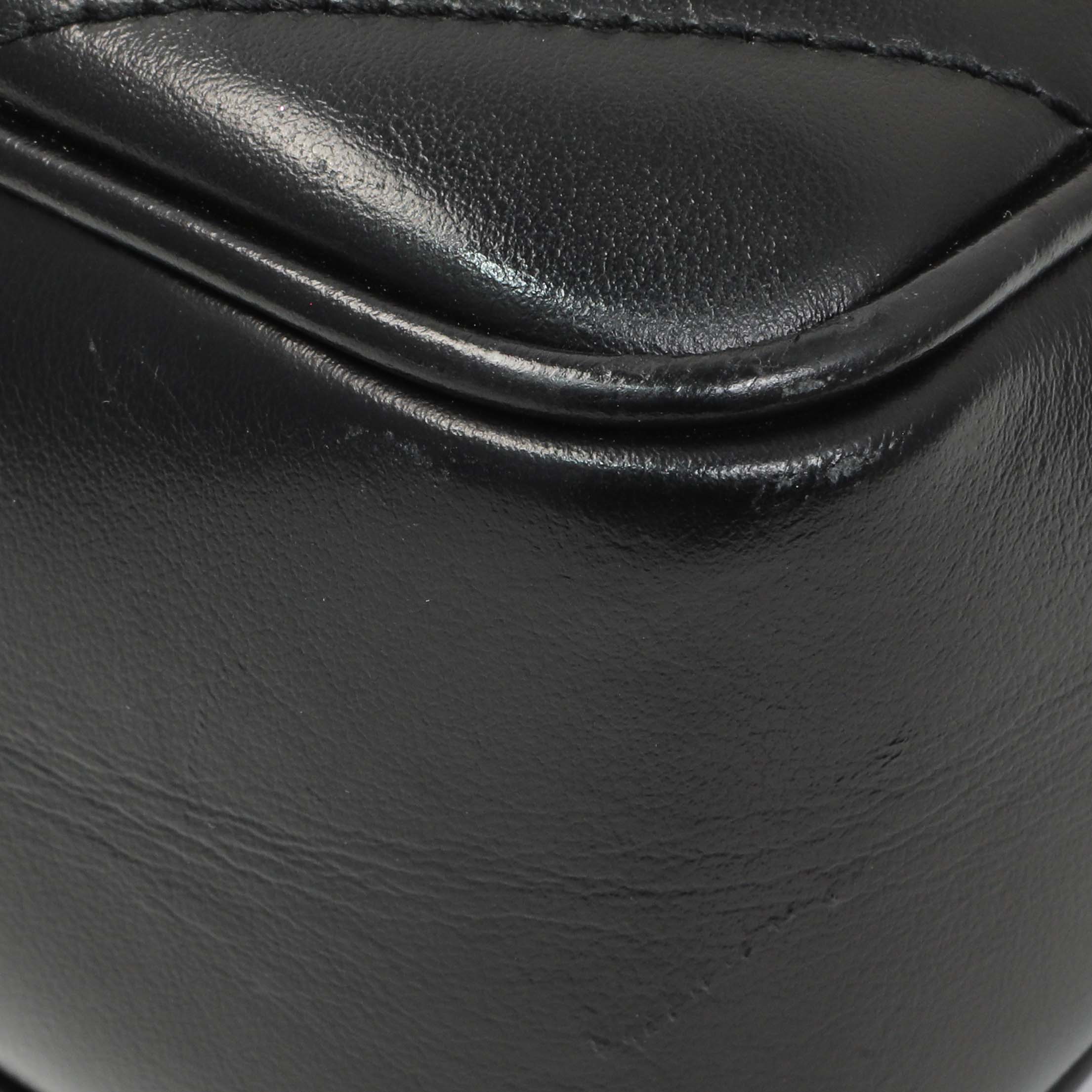 Saint Laurent Black Calfskin Matelasse Monogram Lou Camera Bag - Image 5