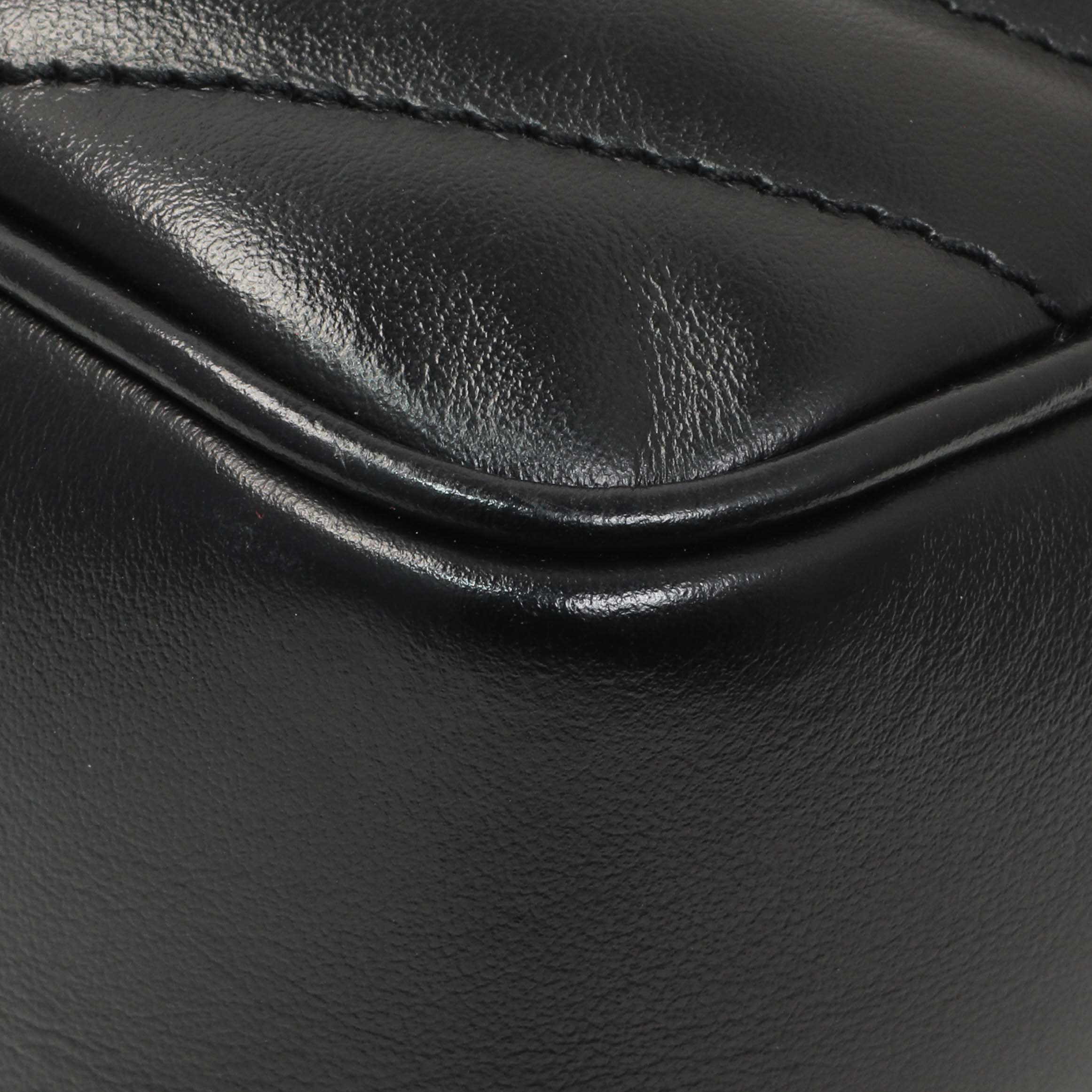 Saint Laurent Black Calfskin Matelasse Monogram Lou Camera Bag - Image 7