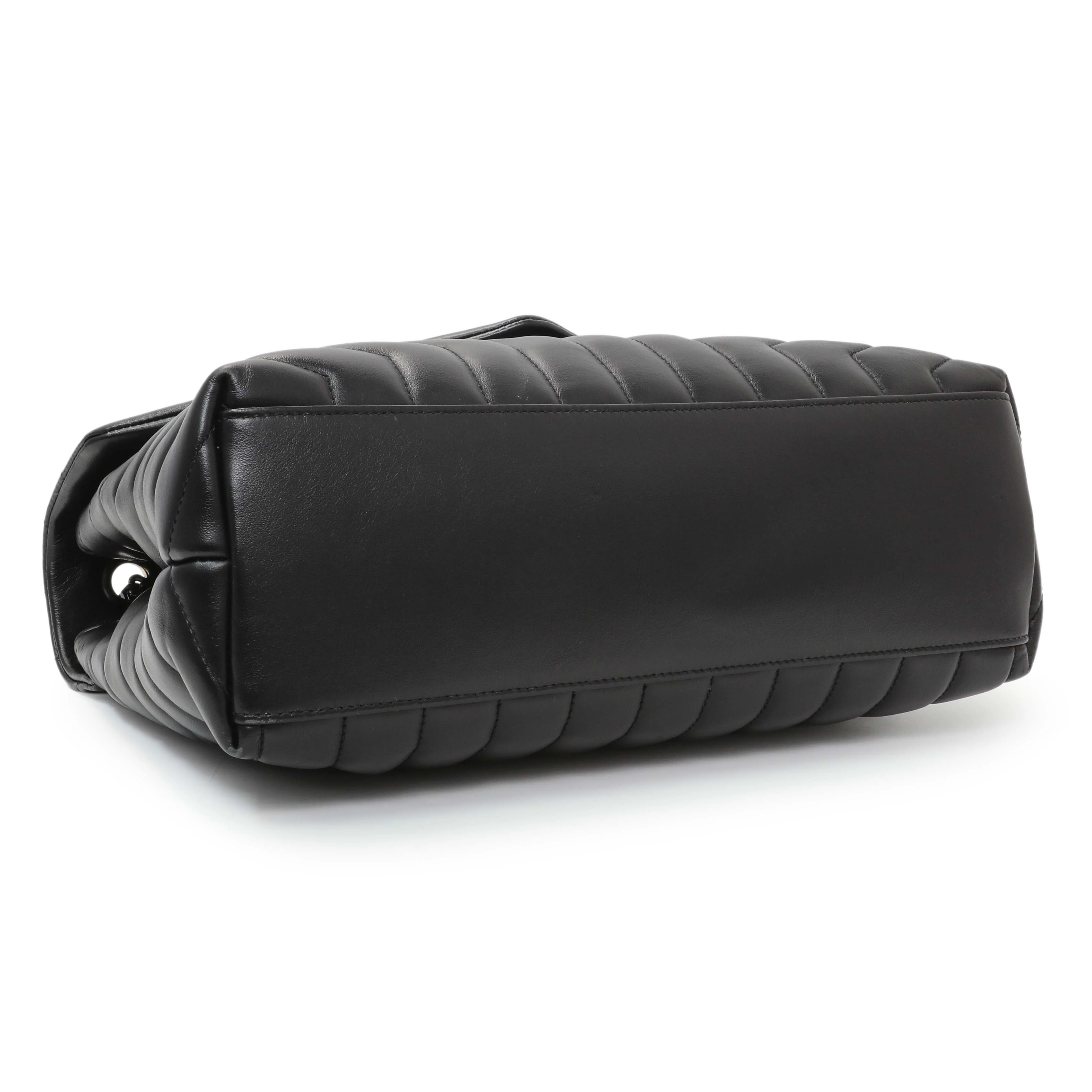 Saint Laurent Black Calfskin Medium Loulou - Image 3