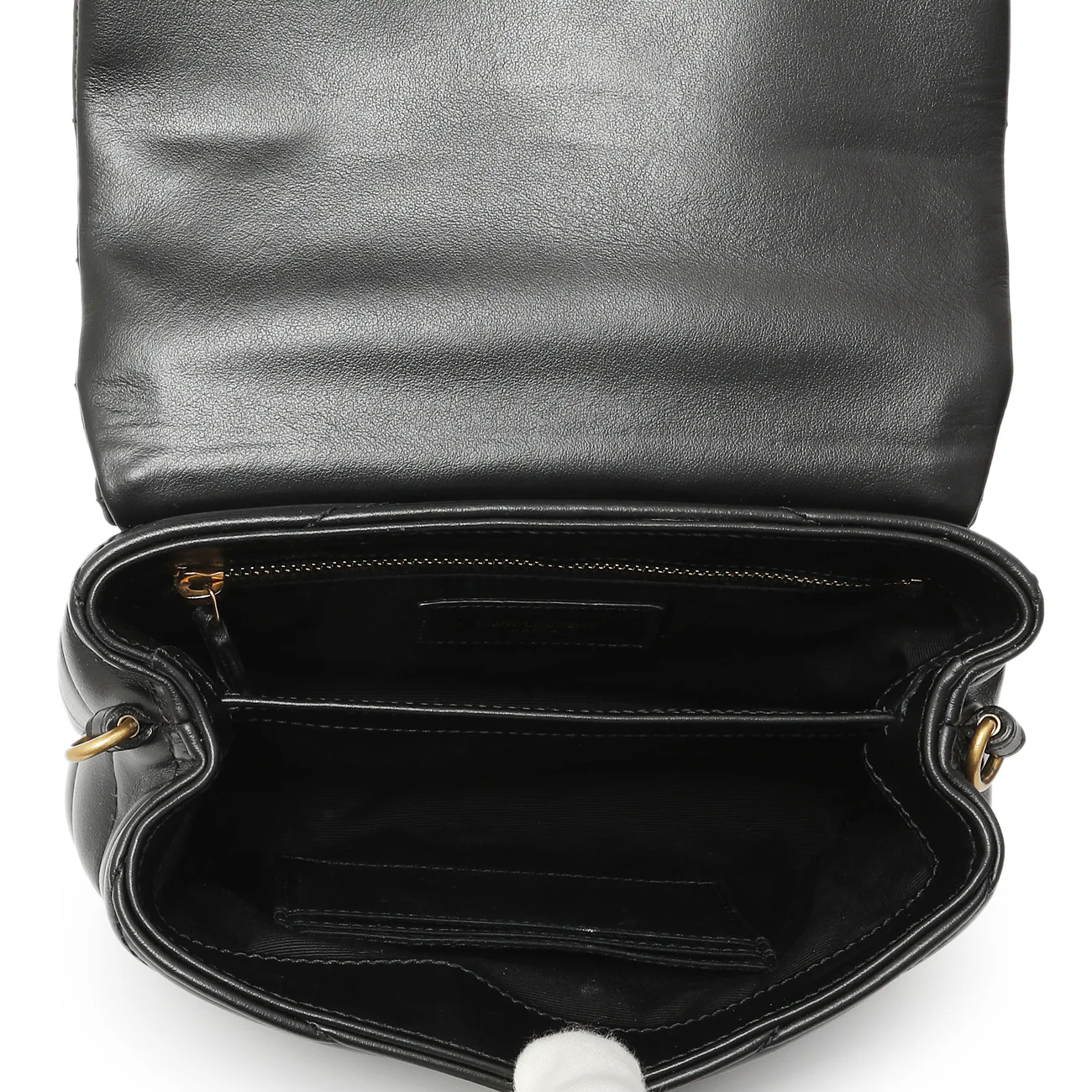 Saint Laurent Black Calfskin Monogram Toy Loulou Crossbody - Image 4