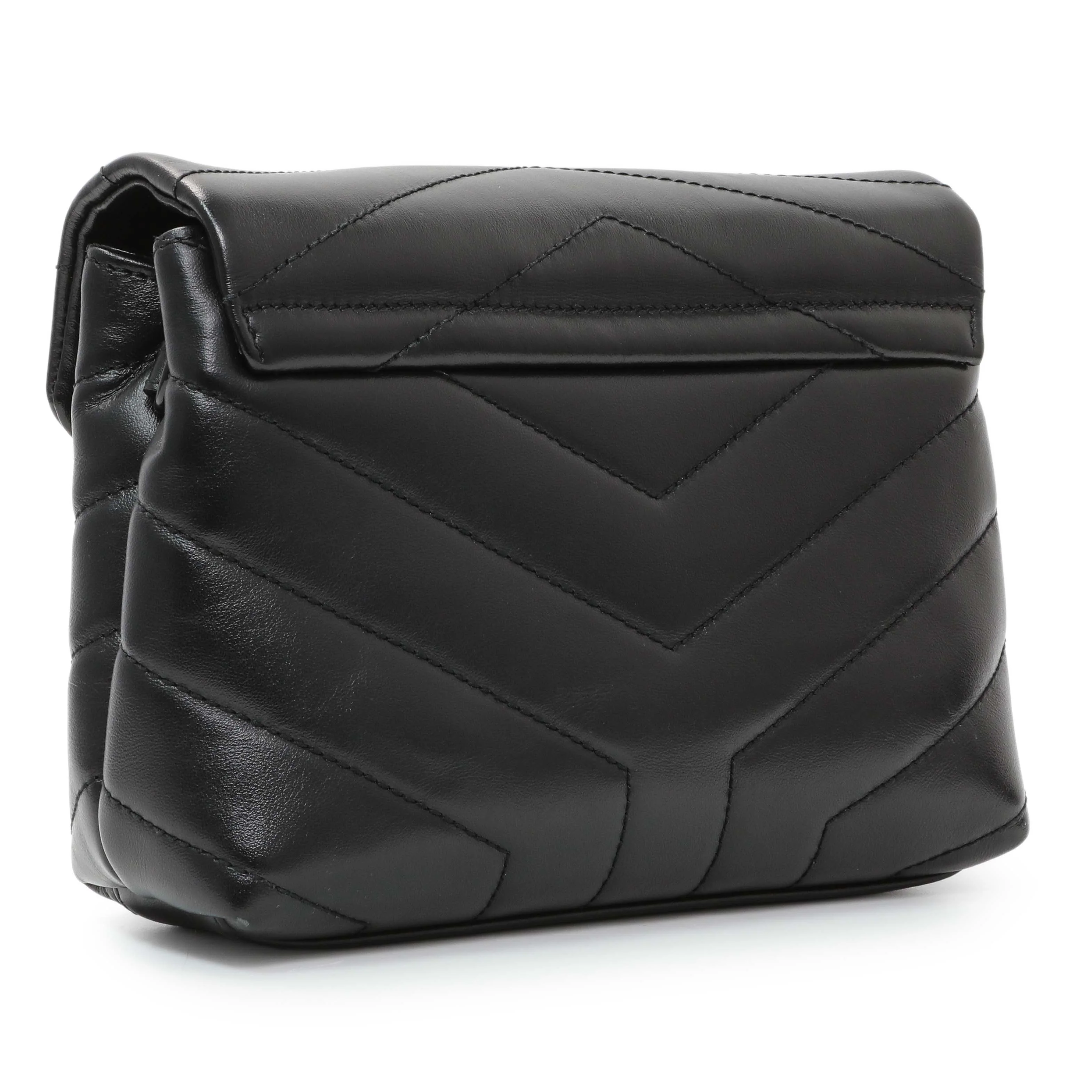 Saint Laurent Black Calfskin Monogram Toy Loulou Crossbody - Image 2