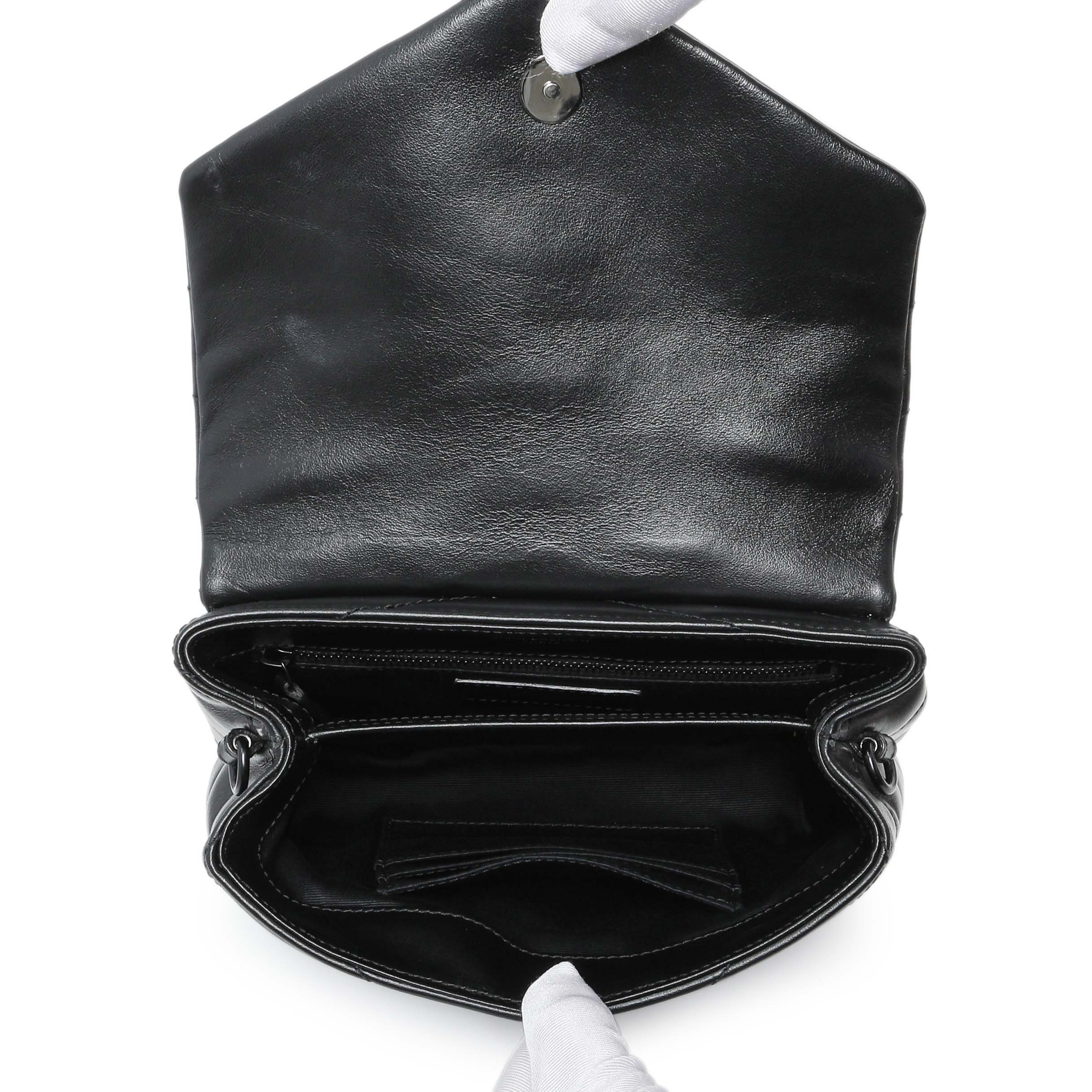 Saint Laurent Black Calfskin Monogram Toy Loulou Crossbody - Image 8