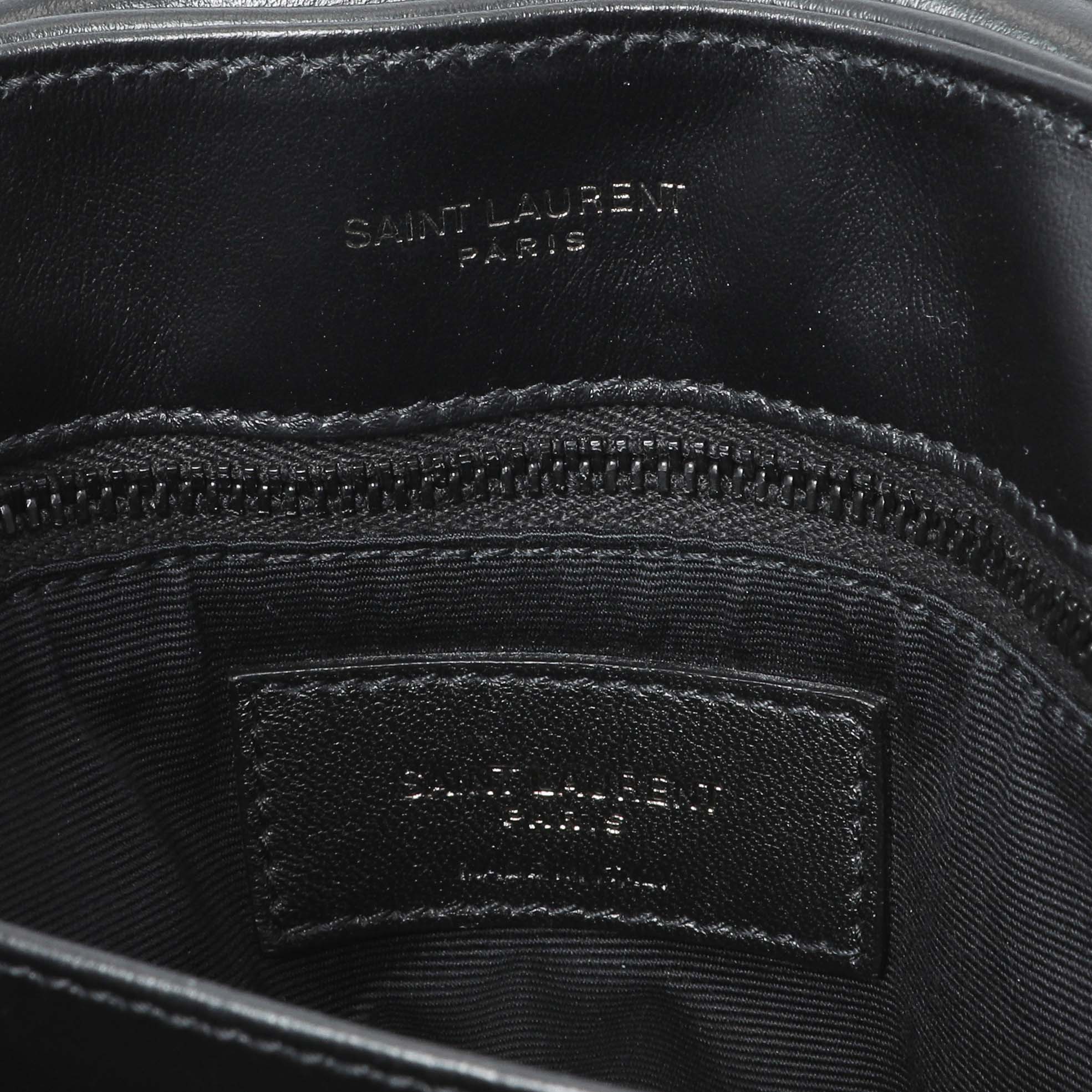 Saint Laurent Black Calfskin Monogram Toy Loulou Crossbody - Image 9