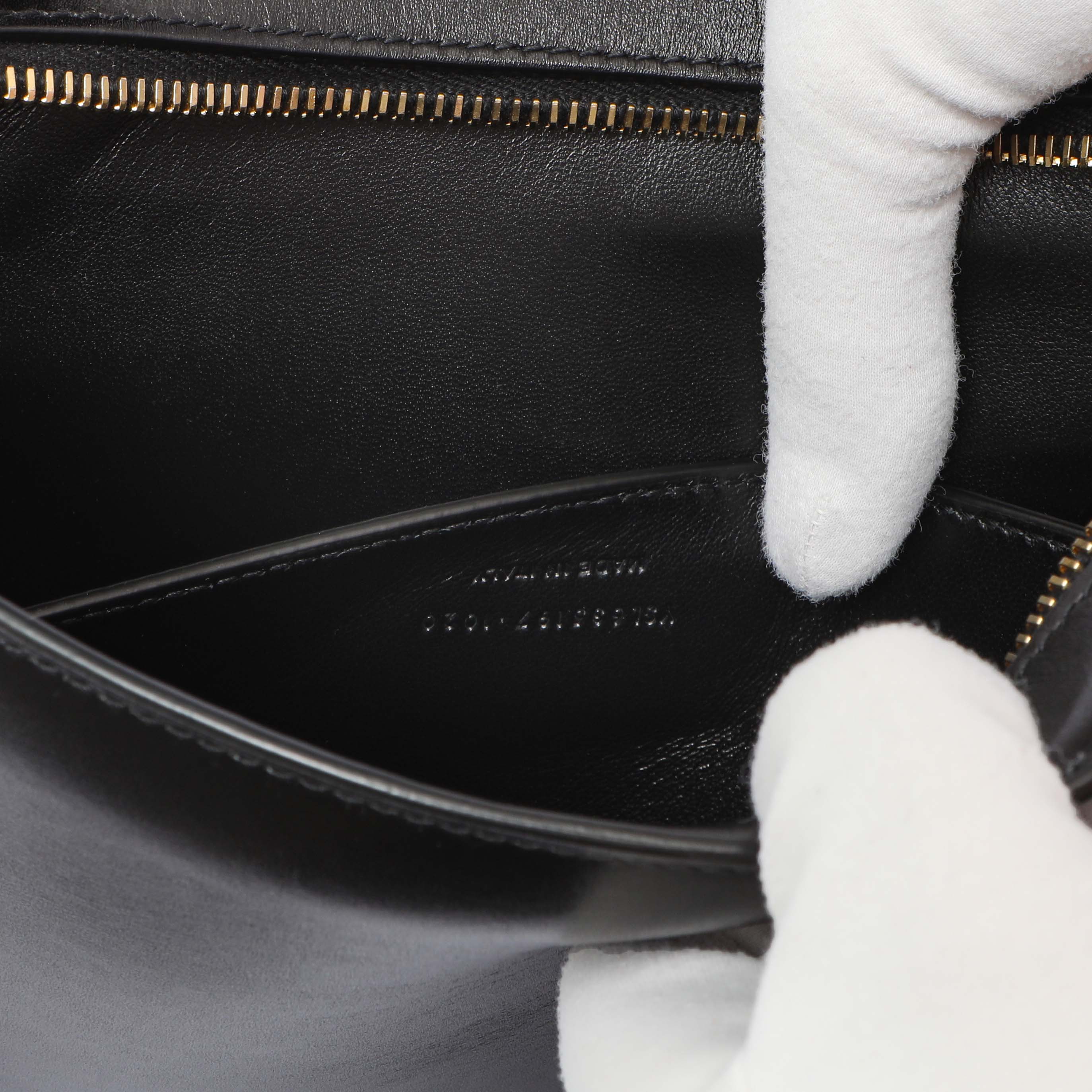 Saint Laurent Black Calfskin Reverse Satchel - Image 6