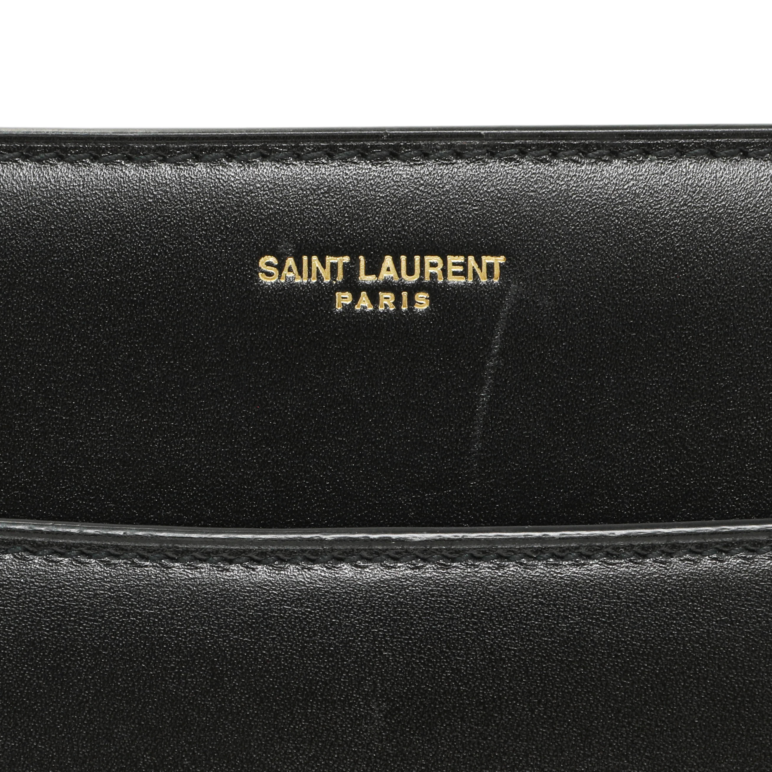Saint Laurent Black Calfskin Reverse Satchel - Image 7