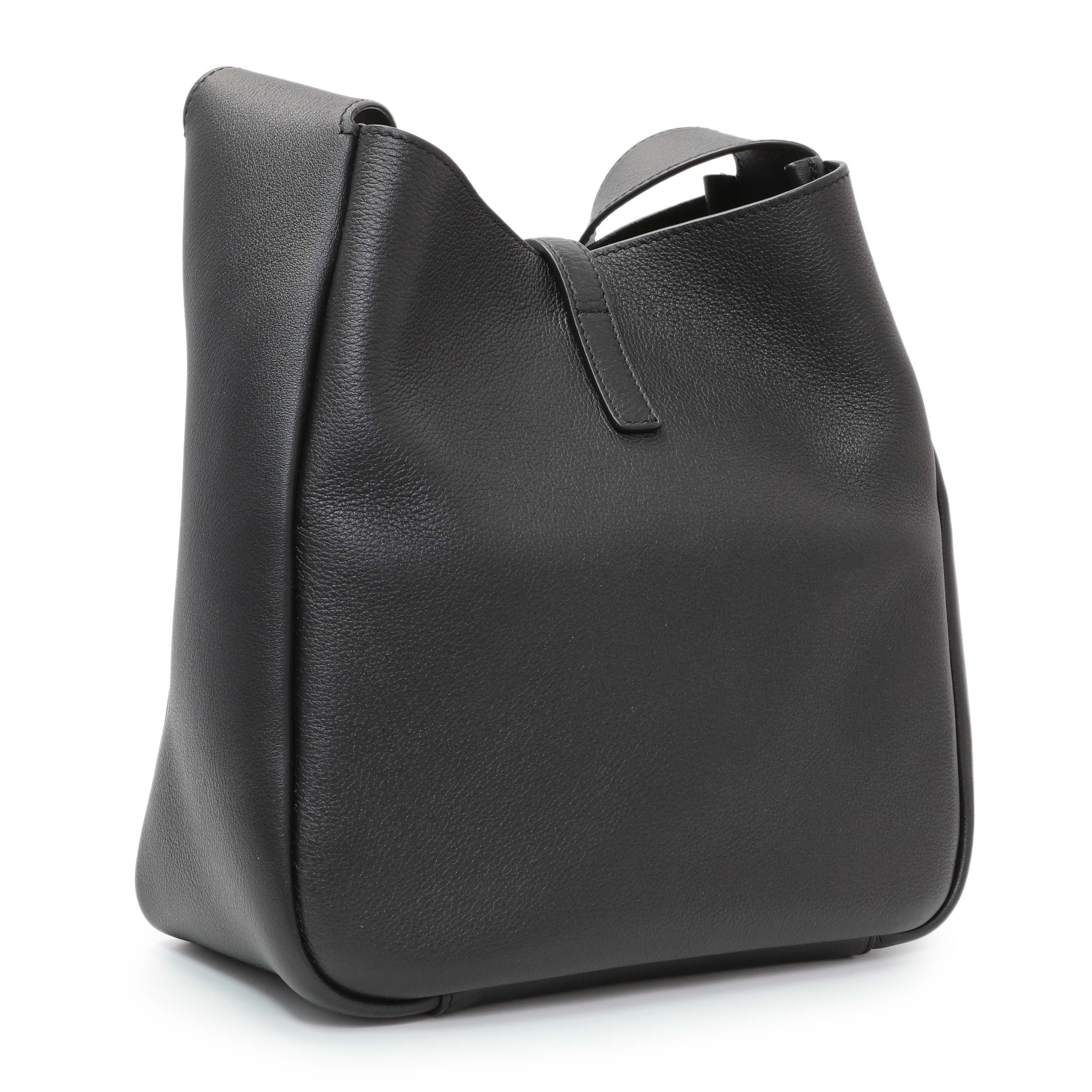 Saint Laurent Black Calfskin Small Le 5 A 7 Soft Hobo - Image 2