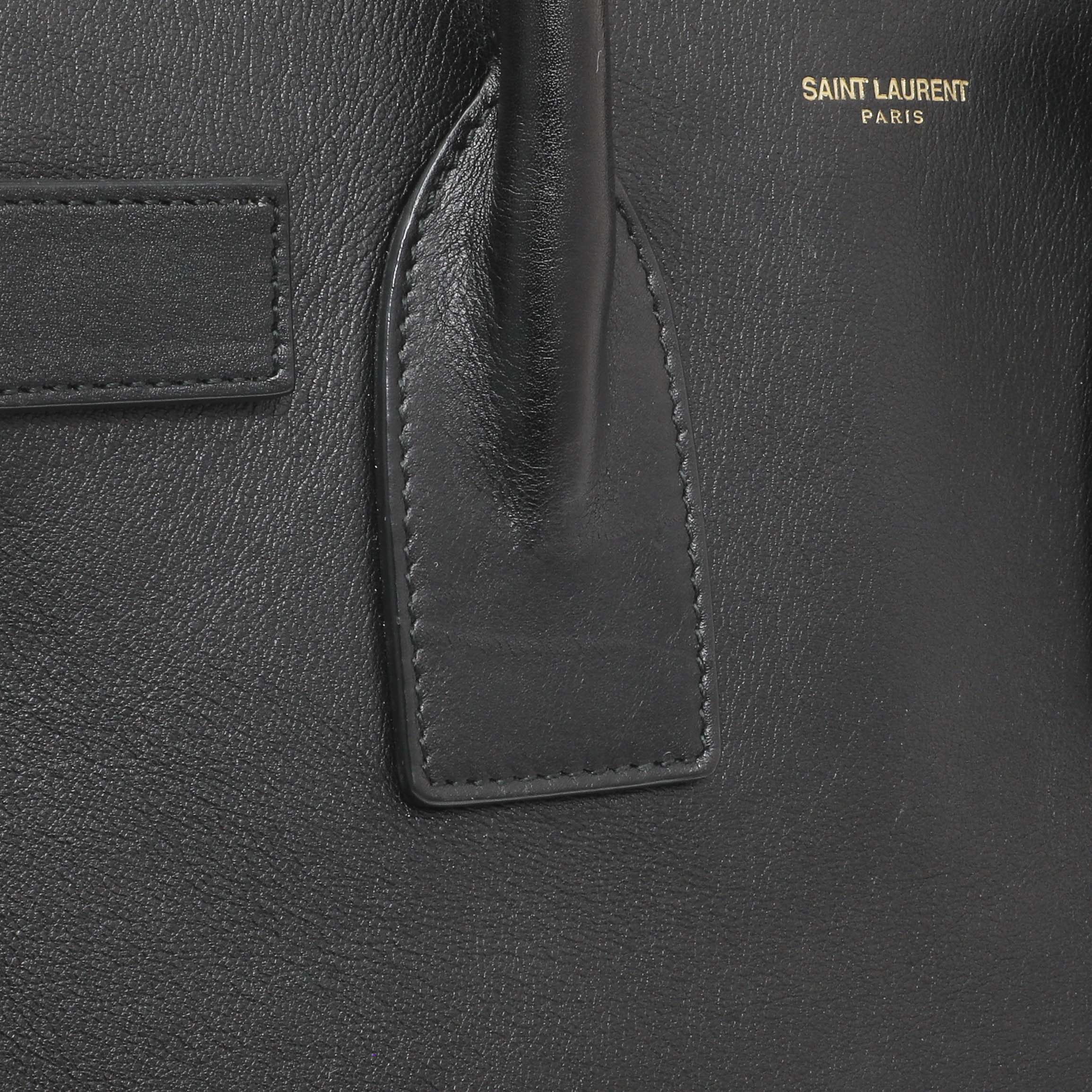 Saint Laurent Black Calfskin Small Sac De Jour - Image 12