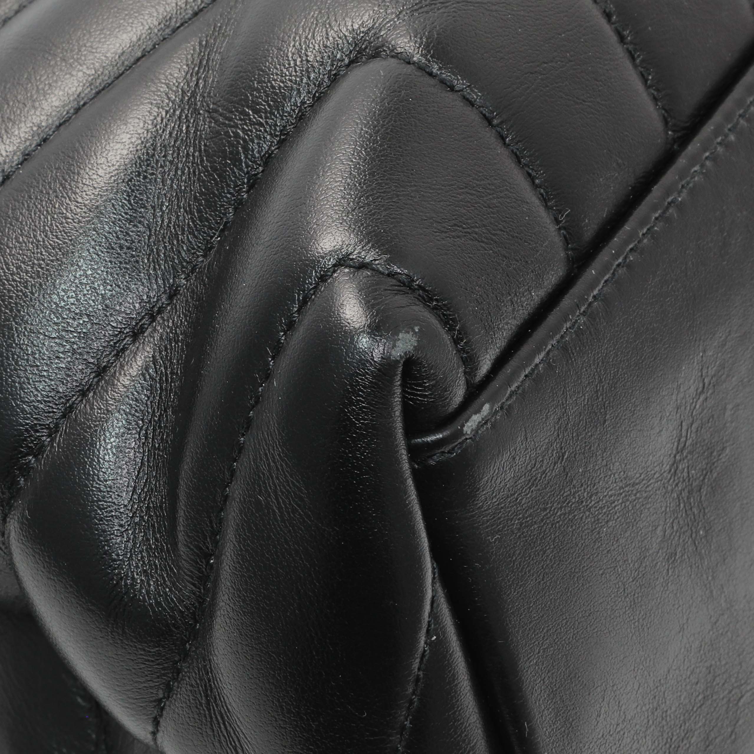 Saint Laurent Black Calfskin Y Quilted Monogram Medium Loulou Chain Satchel - Image 6