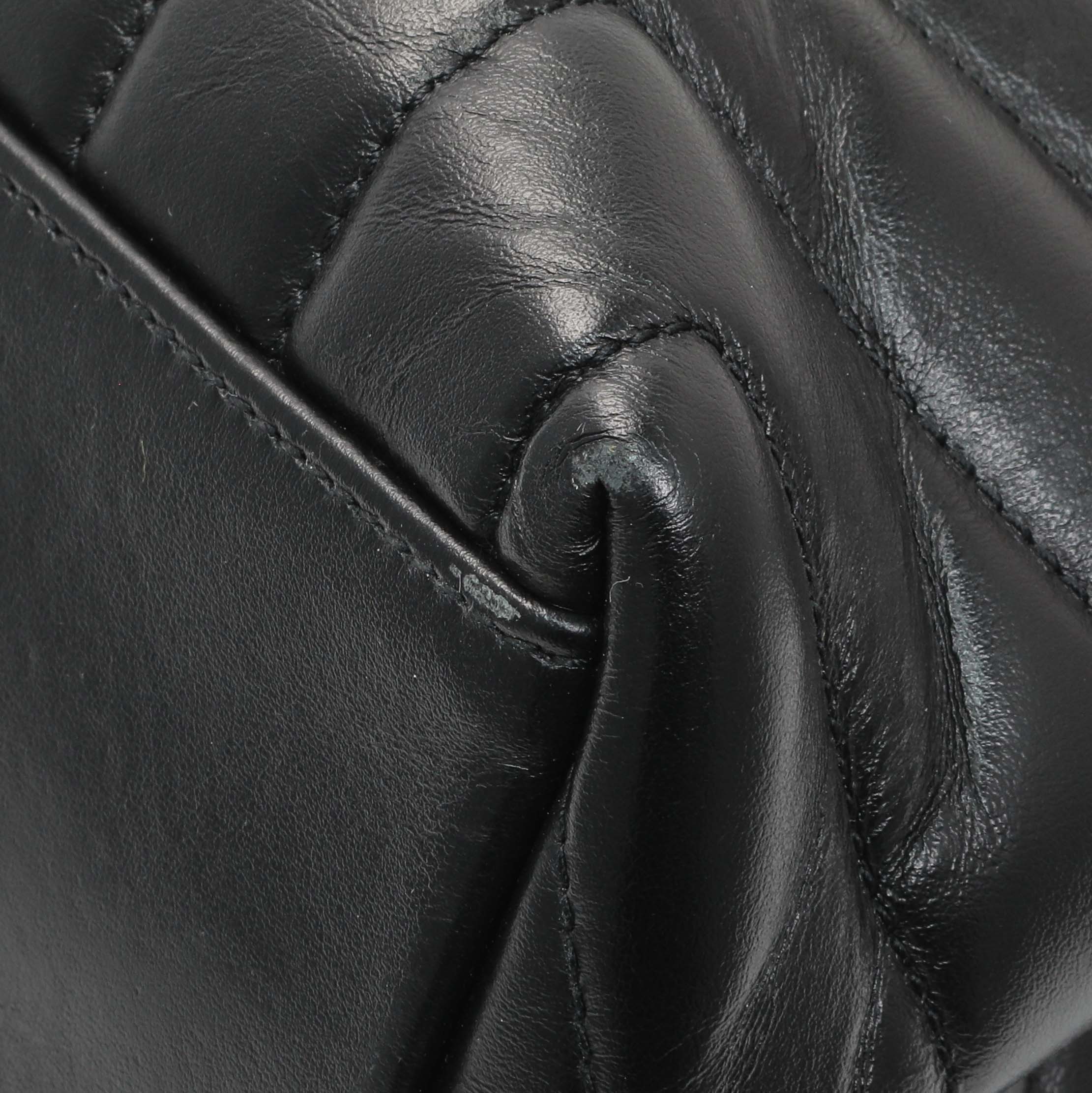 Saint Laurent Black Calfskin Y Quilted Monogram Medium Loulou Chain Satchel - Image 7
