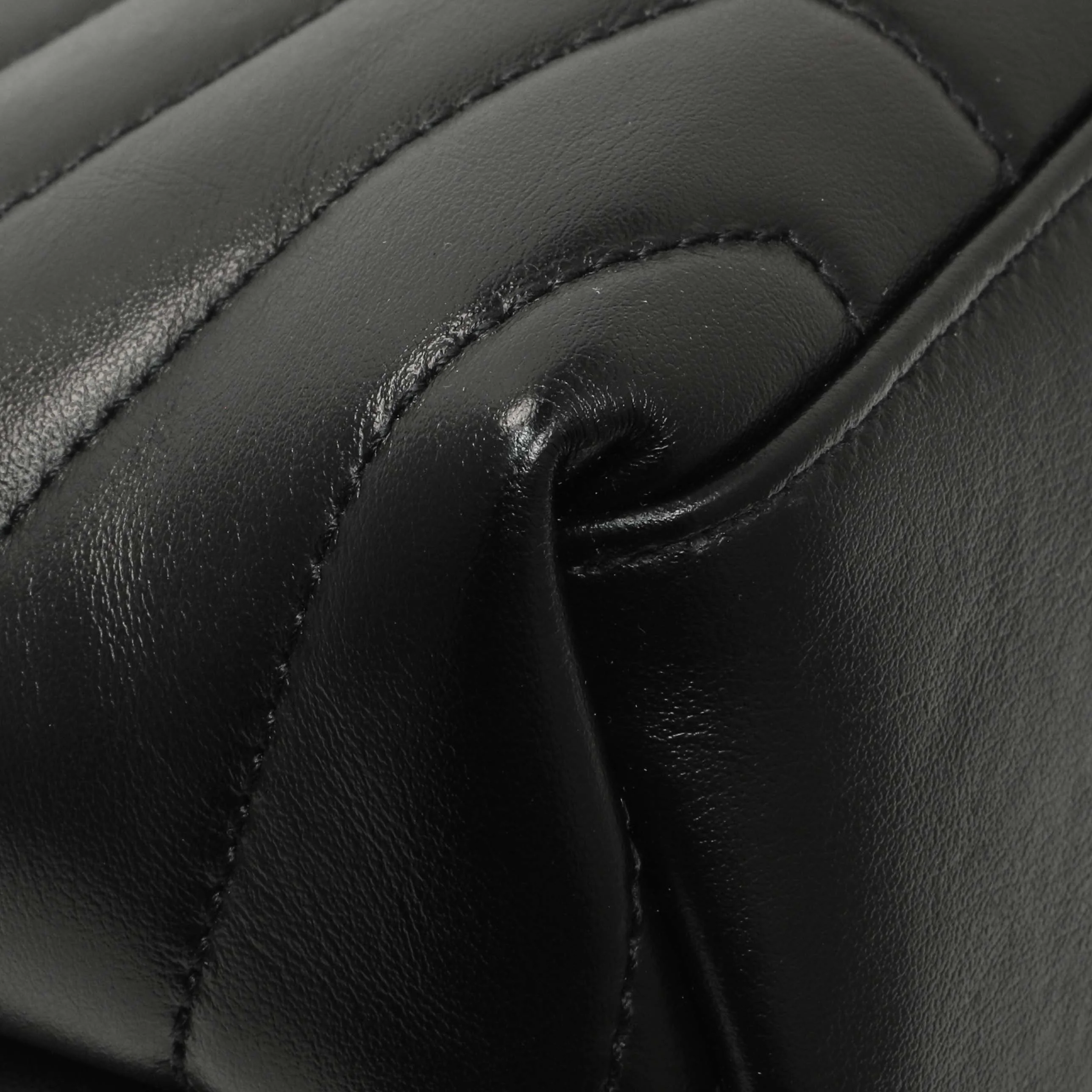 Saint Laurent Black Calfskin Y Quilted Monogram Small Loulou Chain Satchel - Image 6