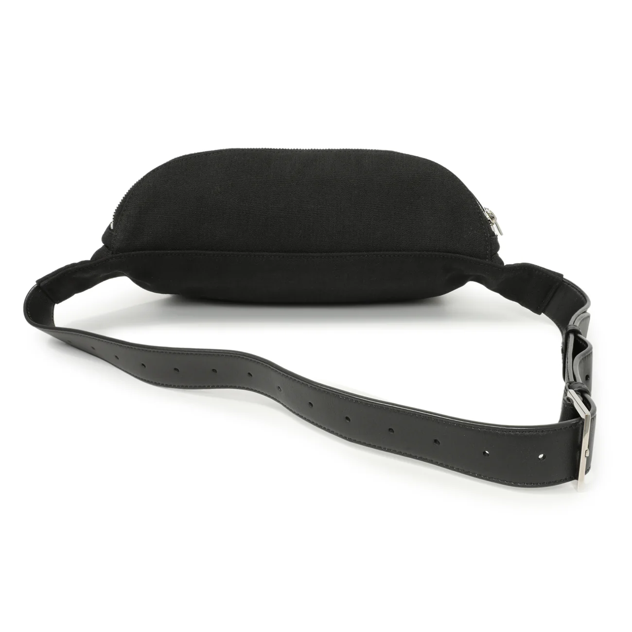 Saint Laurent Black Canvas Cassandre Monogram Belt Bag - Image 2