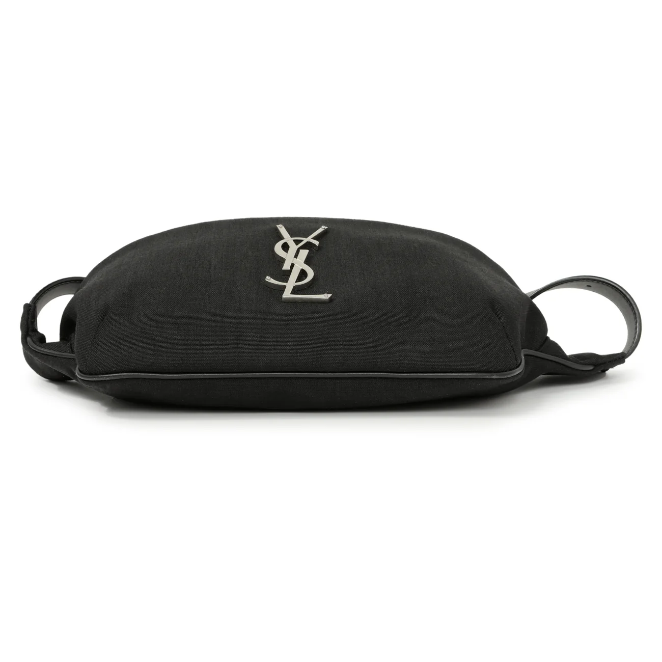 Saint Laurent Black Canvas Cassandre Monogram Belt Bag - Image 3