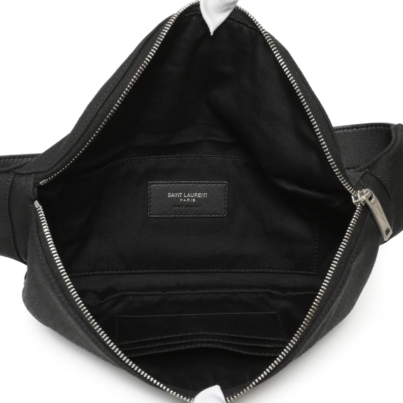 Saint Laurent Black Canvas Cassandre Monogram Belt Bag - Image 6