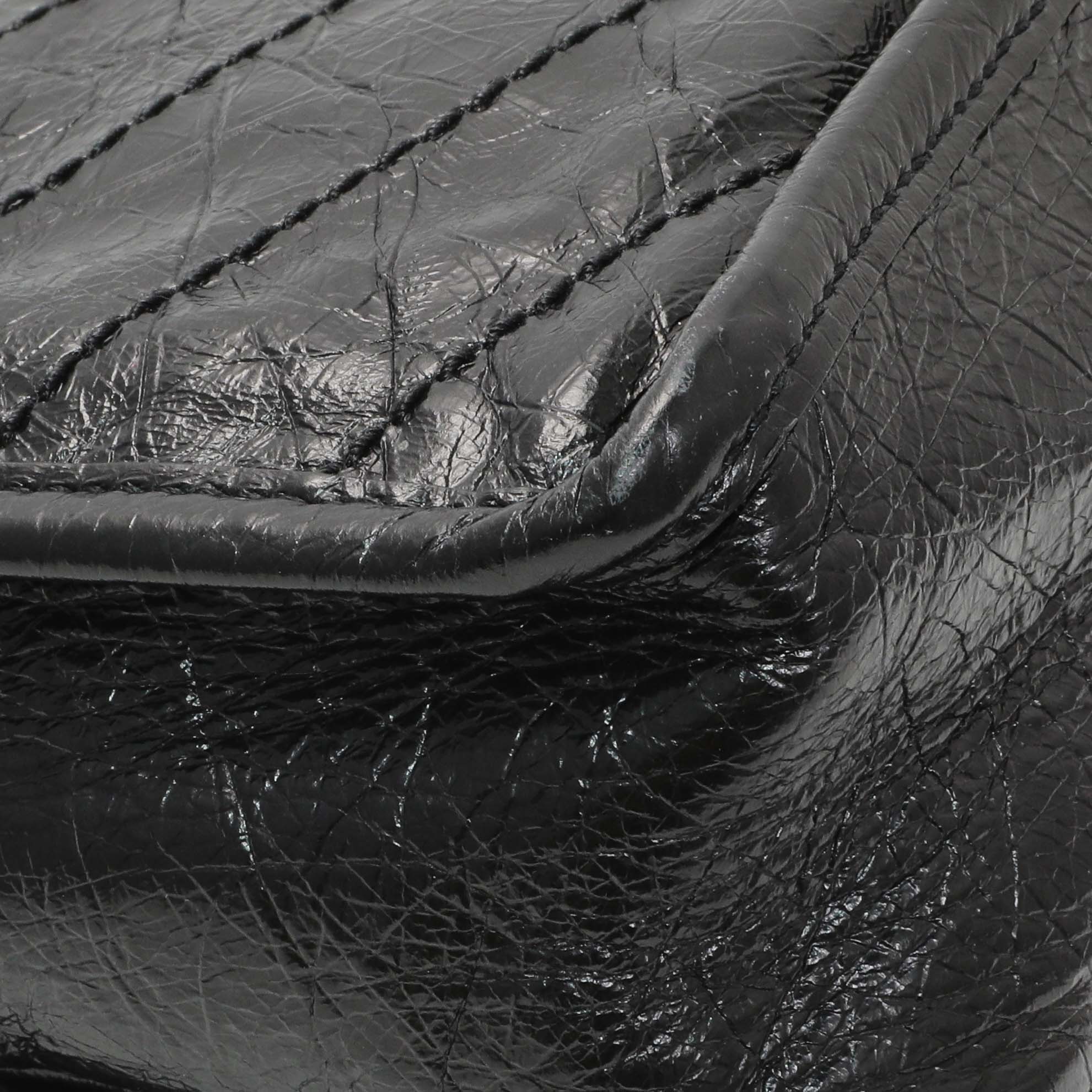 Saint Laurent Black Crinkled Calfskin Matelasse Monogram Baby Niki Chain Satchel - Image 6