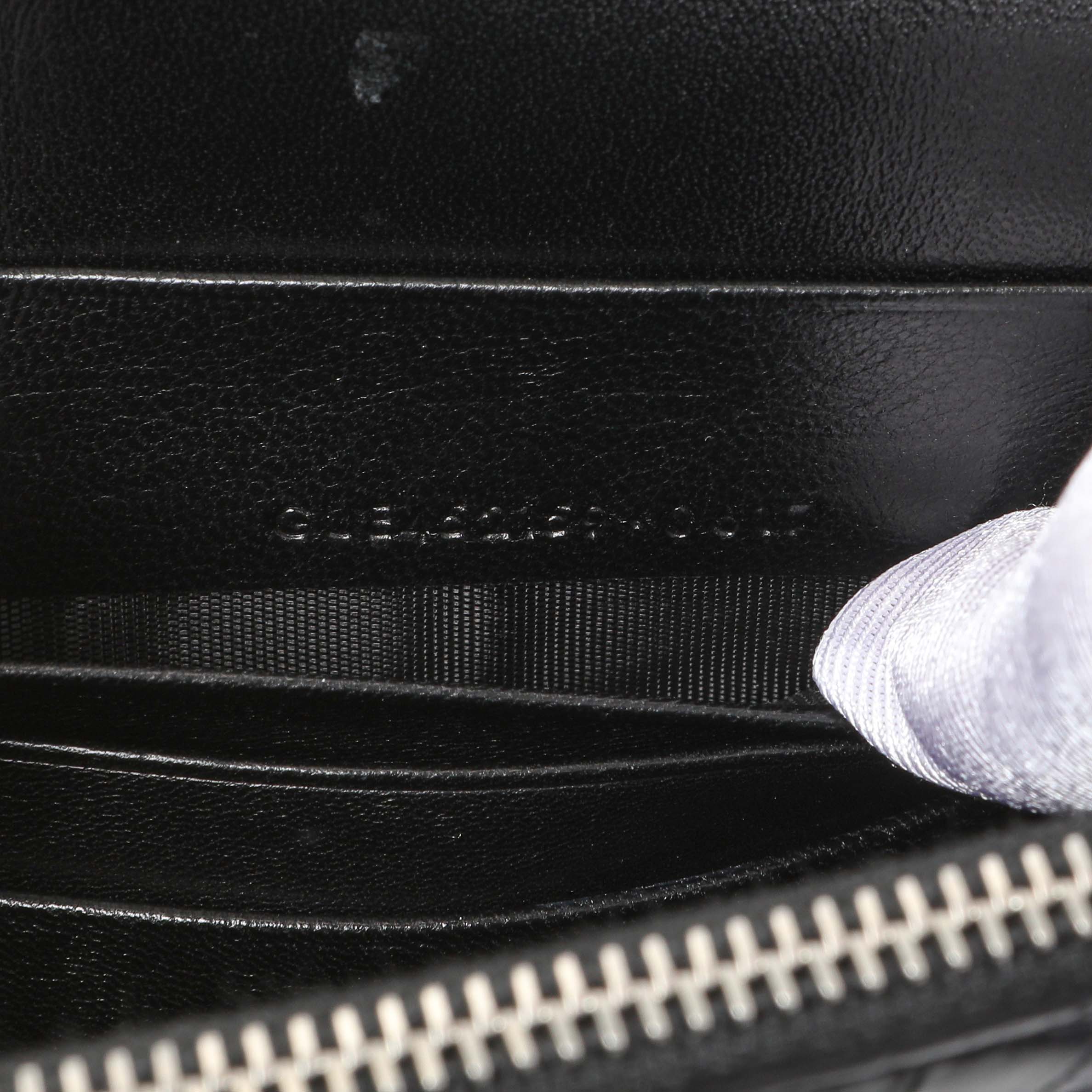 Saint Laurent Black Crocodile Embossed Calfskin Kate Monogram Tassel Chain Wallet - Image 6