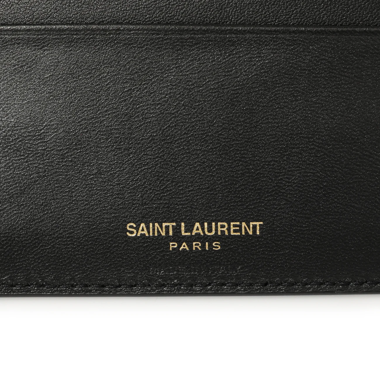 Saint Laurent Black Crocodile Embossed Tiny Cassandre East/West Wallet - Image 4