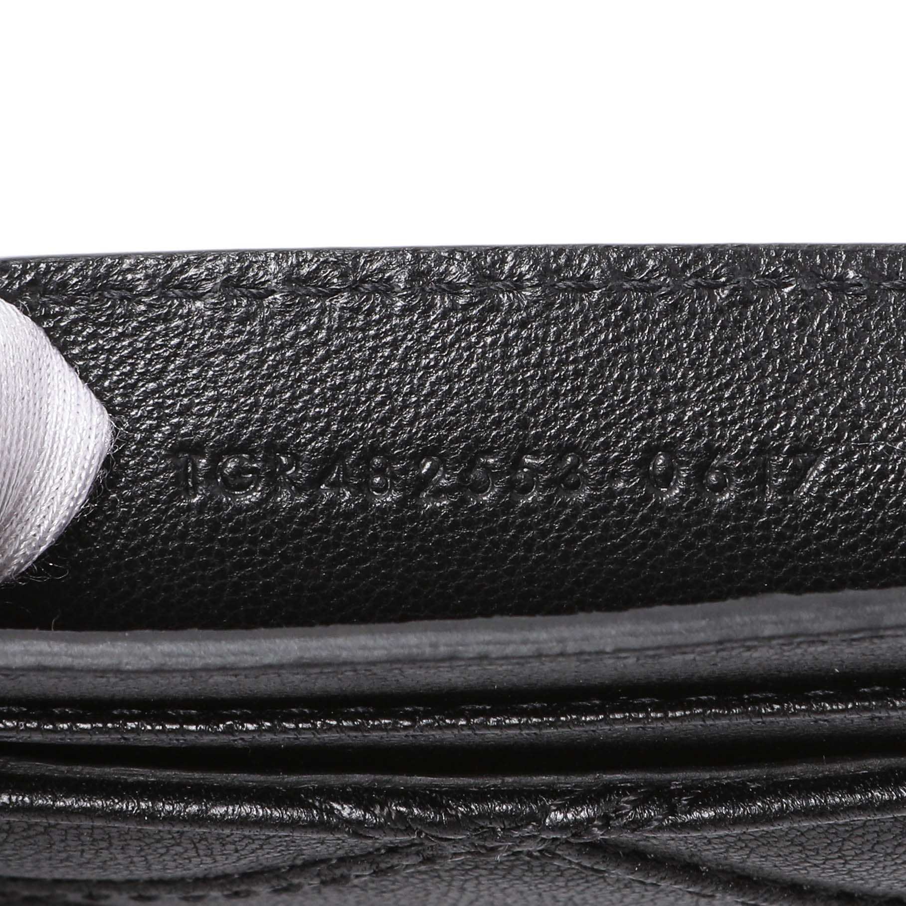 Saint Laurent Black Goatskin Credit Card Case - Image 6