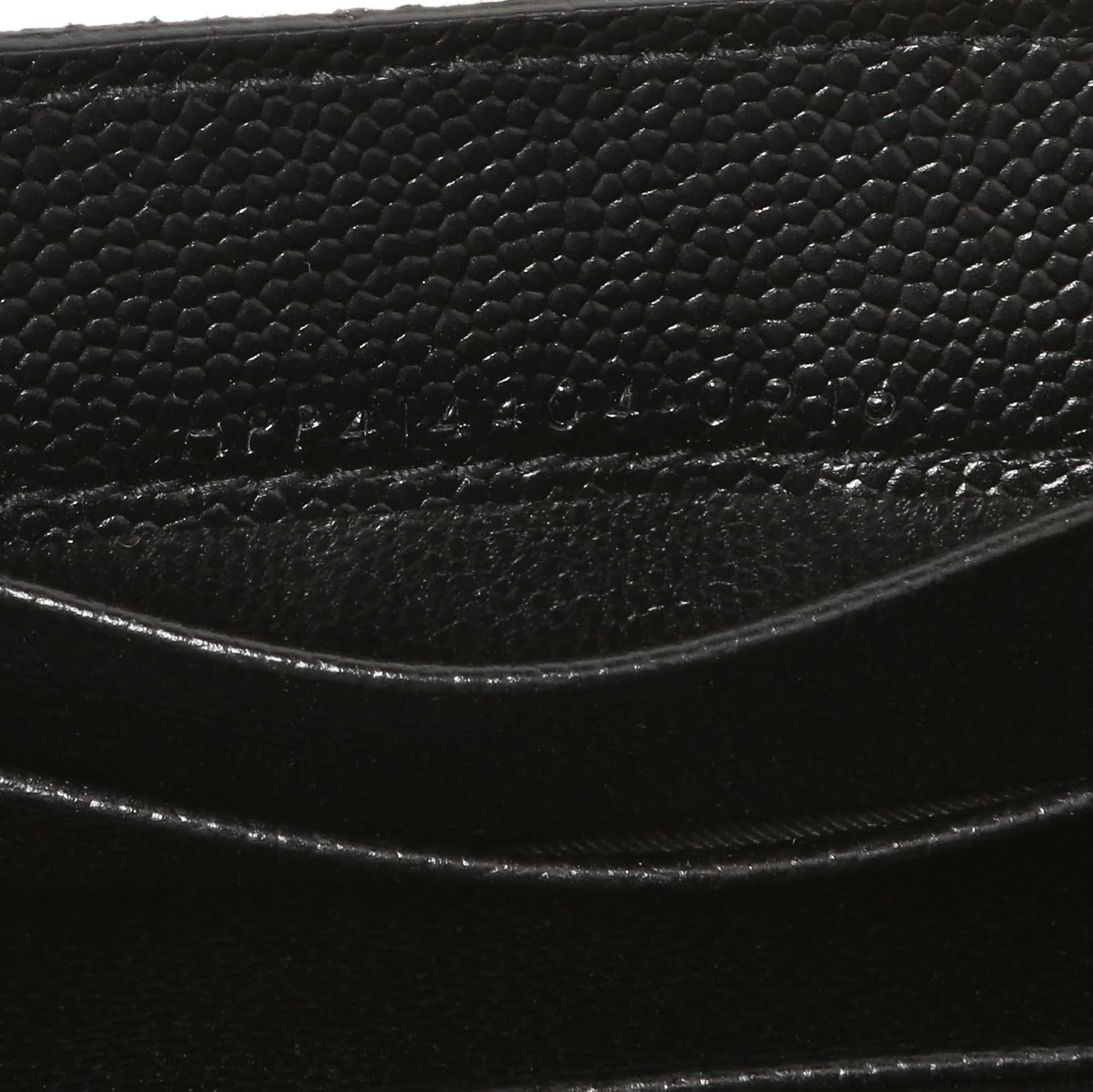 Saint Laurent Black Grain De Poudre Matelasse Chevron Monogram Envelope Wallet - Image 14